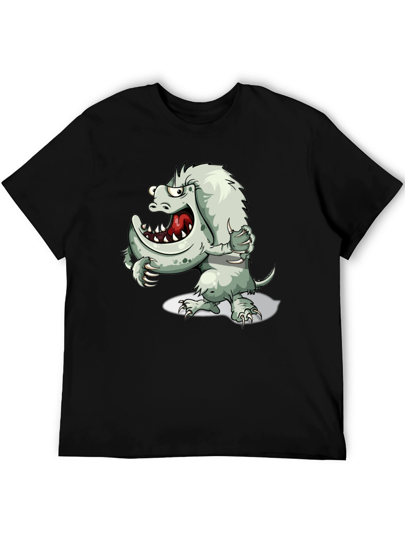 Black Monster Graphic Print Black T-Shirt view 5