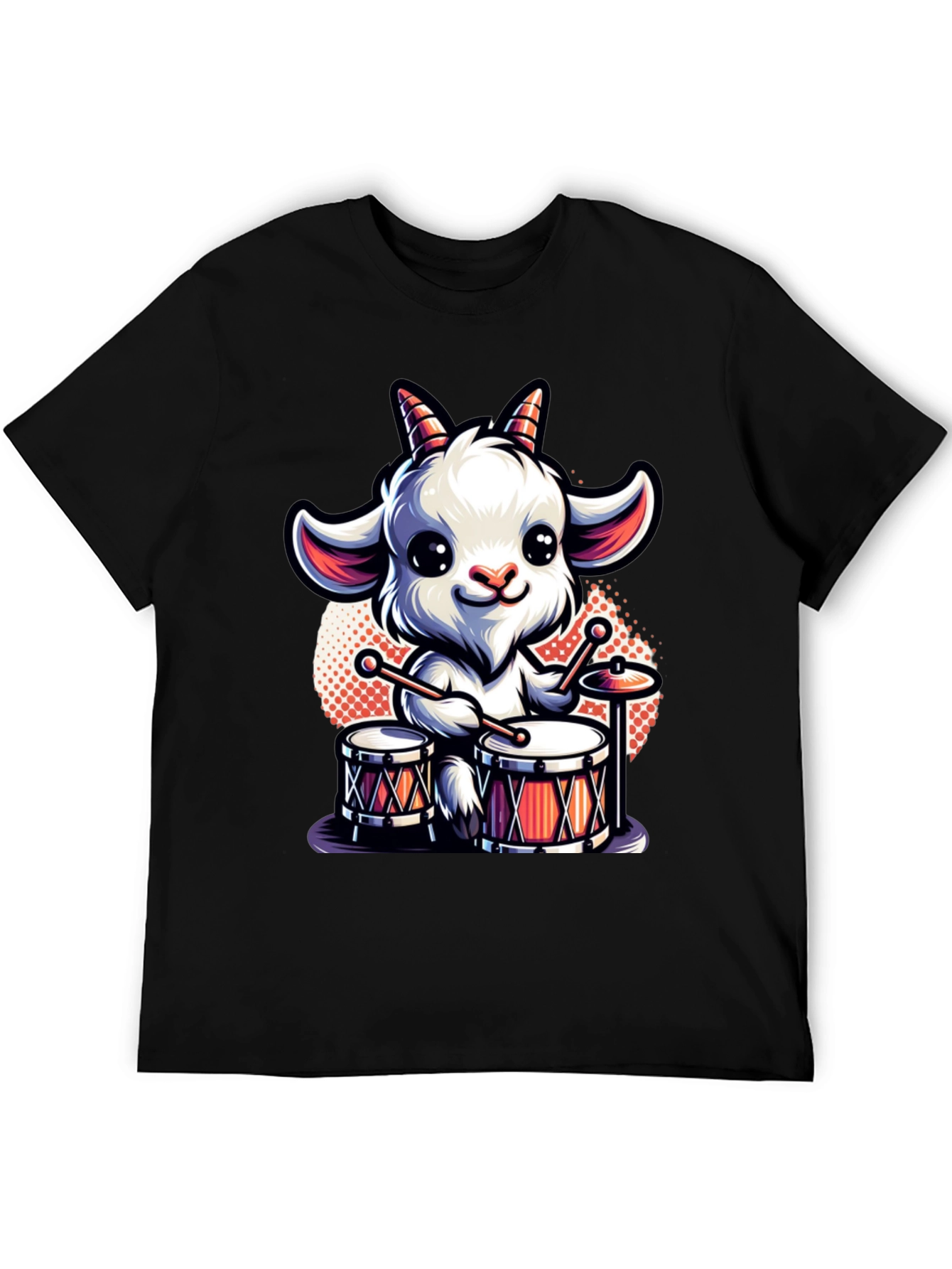 Black Goat Drummer Graphic Tee - Black view 5