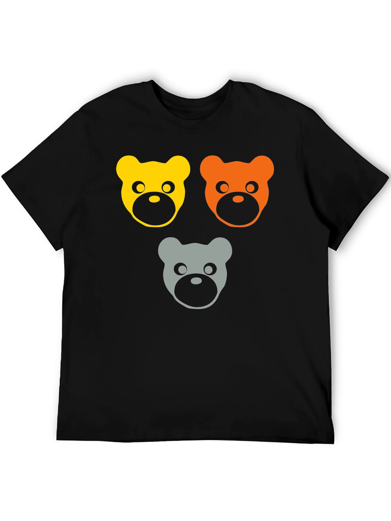 Black Cute Bears Graphic Tee - Black T-Shirt view 5