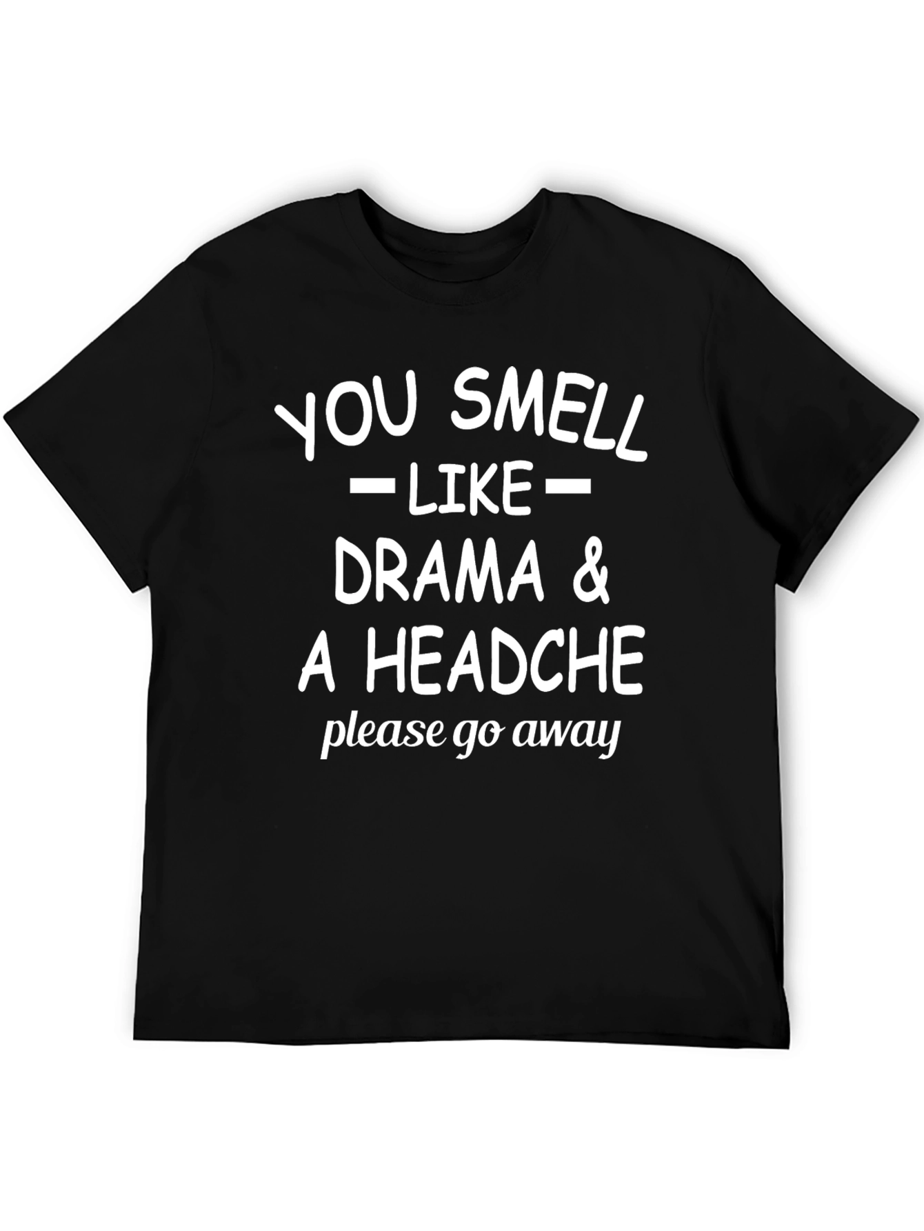 Black Drama Headache Graphic Tee - Funny Sarcastic Shirt view 5
