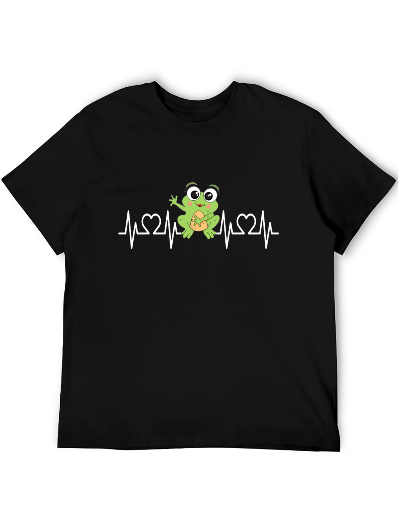 Black Frog Heartbeat T-Shirt - Ribbiting Style! view 5