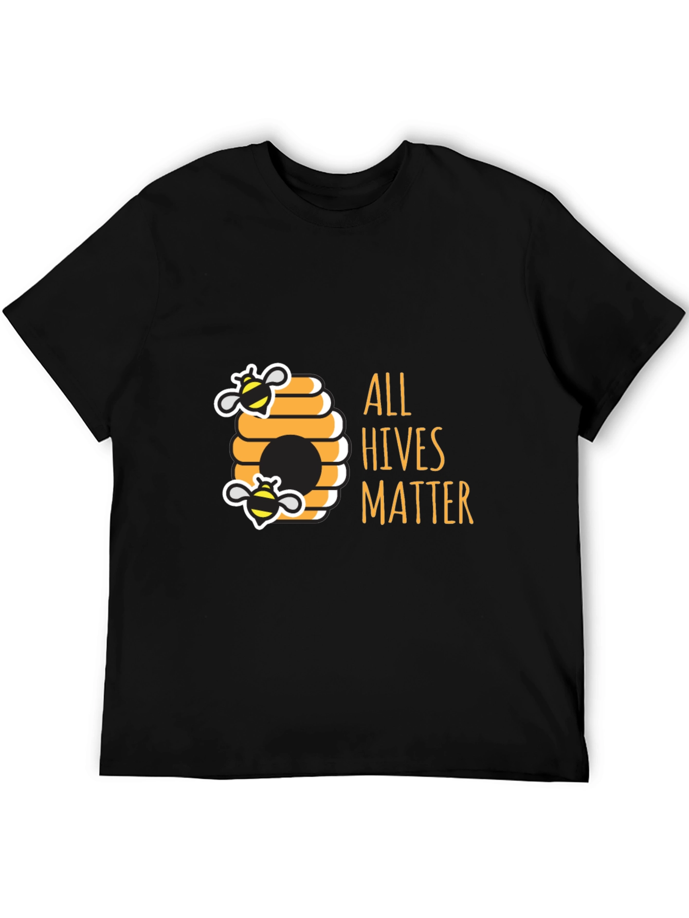 Black All Hives Matter Black T-Shirt - Bee Kind view 5