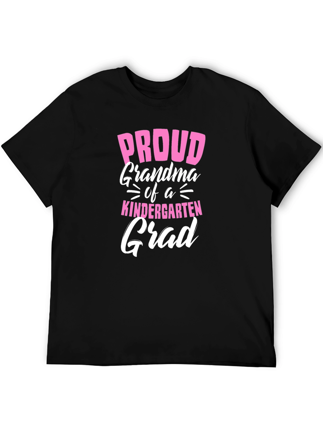 Black Proud Grandma Kindergarten Grad T-Shirt view 5