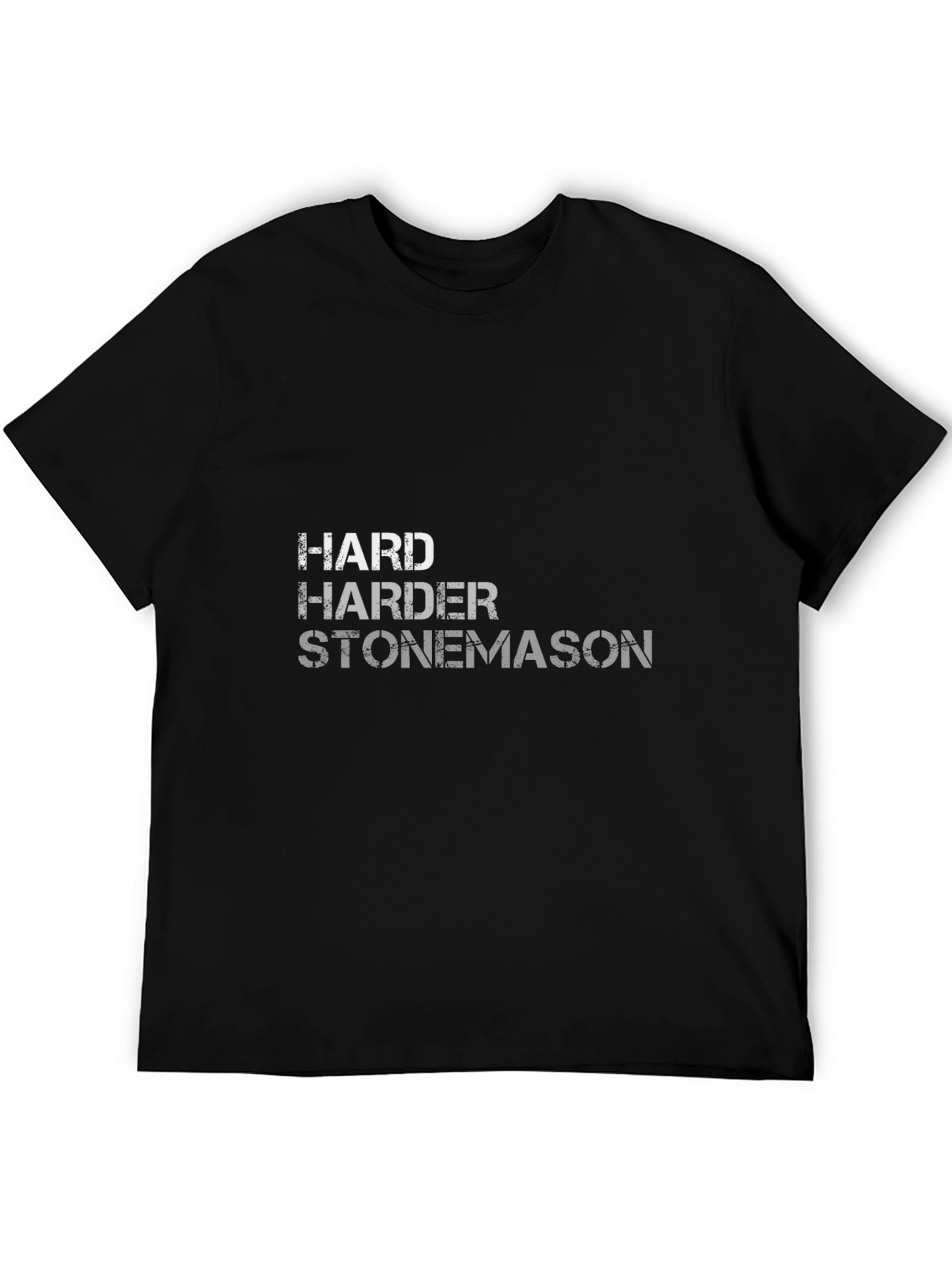 Black Harder Stonemason Tee - Premium Cotton Blend view 5