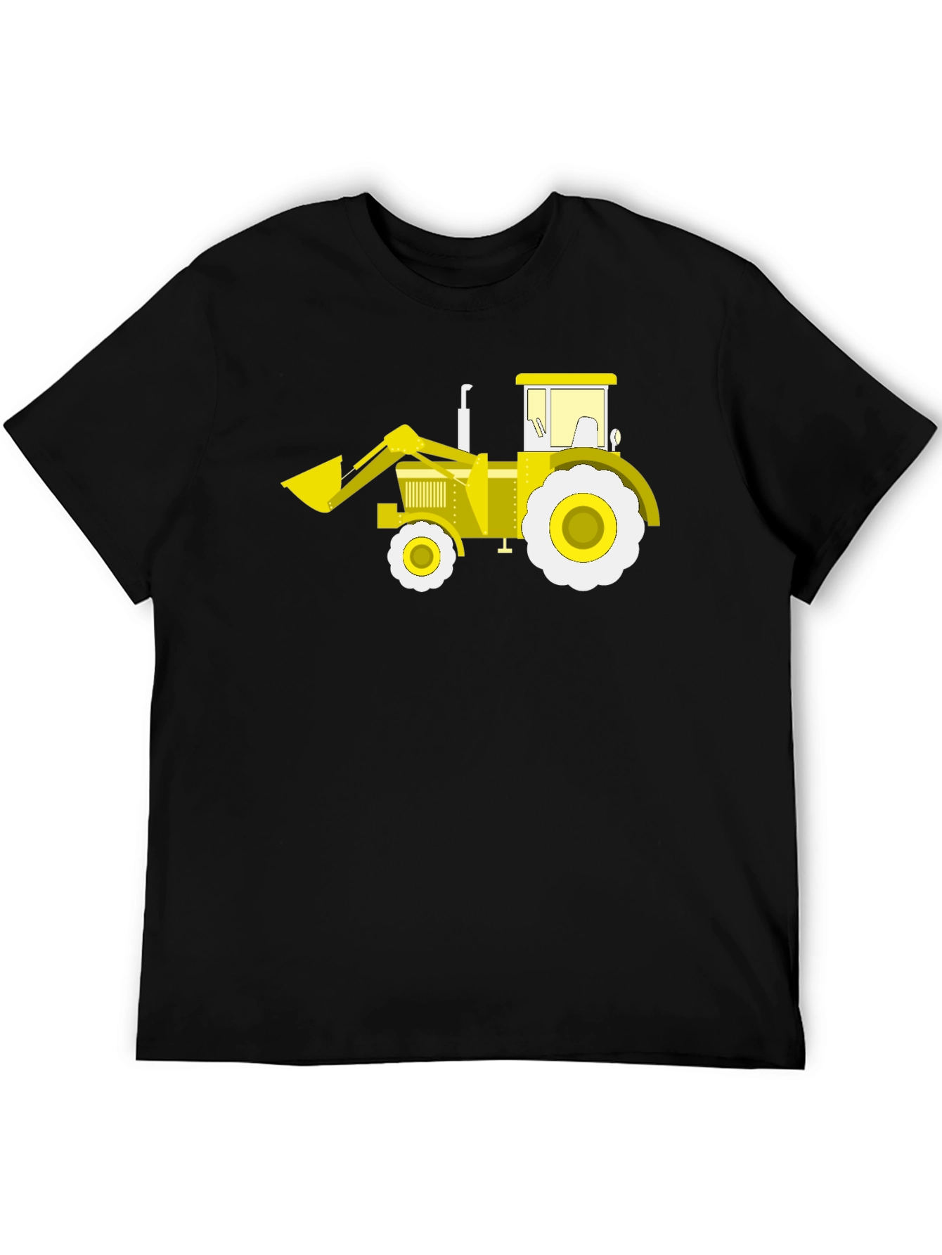 Black Tractor Graphic Tee - Black Cotton Crew Neck view 5