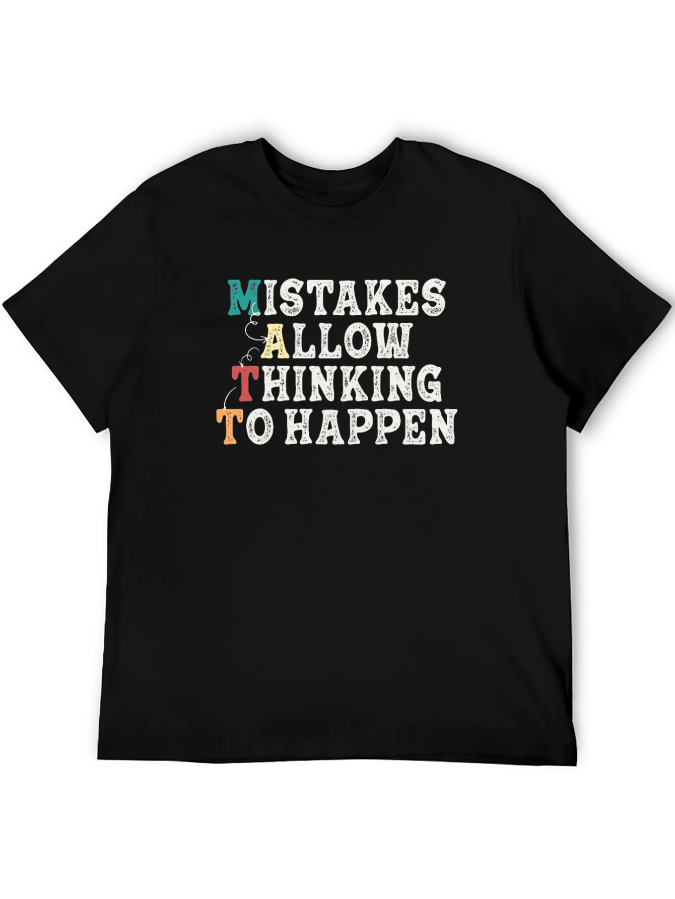 Black Mistakes Allow Thinking T-Shirt - Motivational Tee view 5