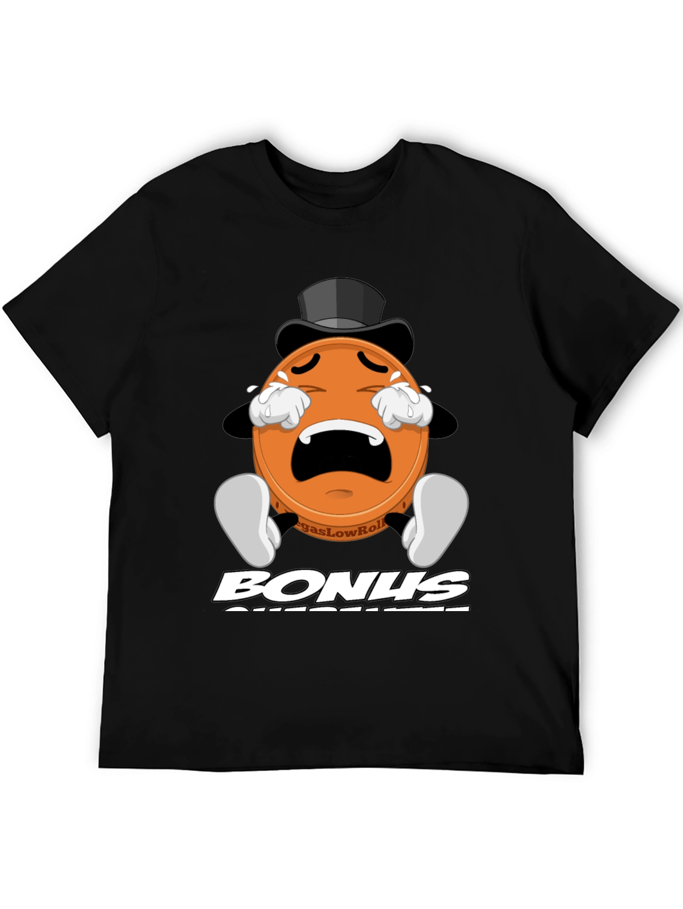 Black VegasLowRoller Bonus Guarantee T-Shirt view 5