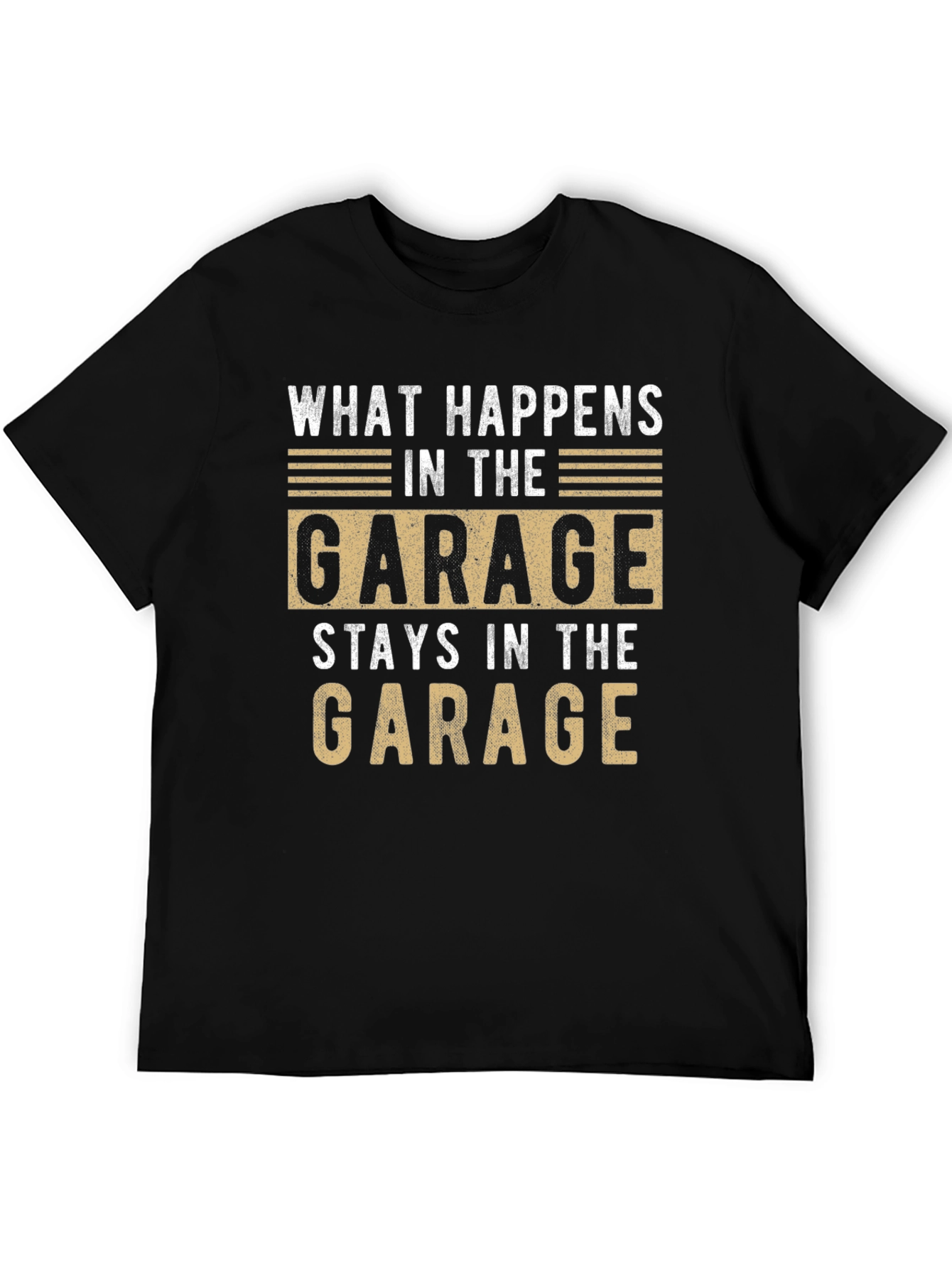 Black Garage T-Shirt - What Happens Stays in the Garage view 5
