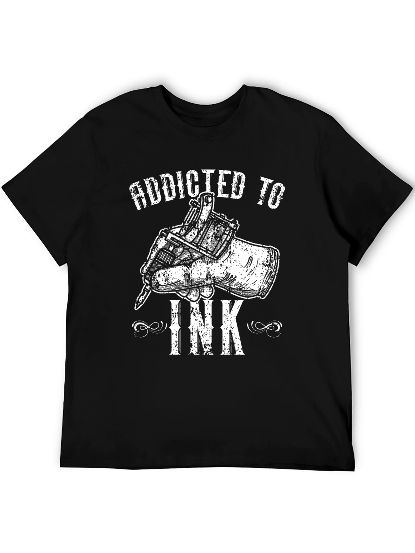 Addicted to Ink Graphic T-Shirt Tattoo Artist Tee - 5