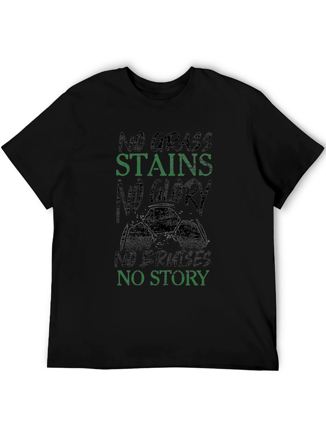 Black No Grass Stains T-Shirt - Soccer Glory Tee view 5