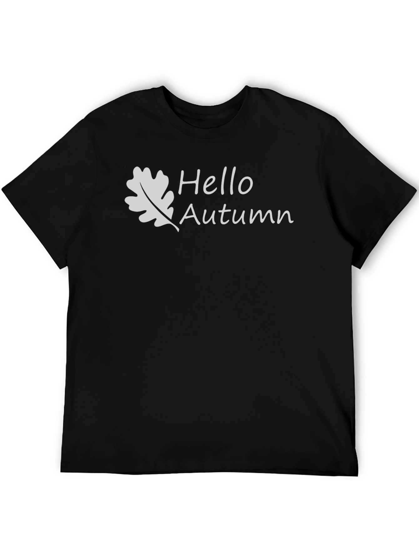 Black Hello Autumn Black T-Shirt - Stylish Fall Apparel view 5