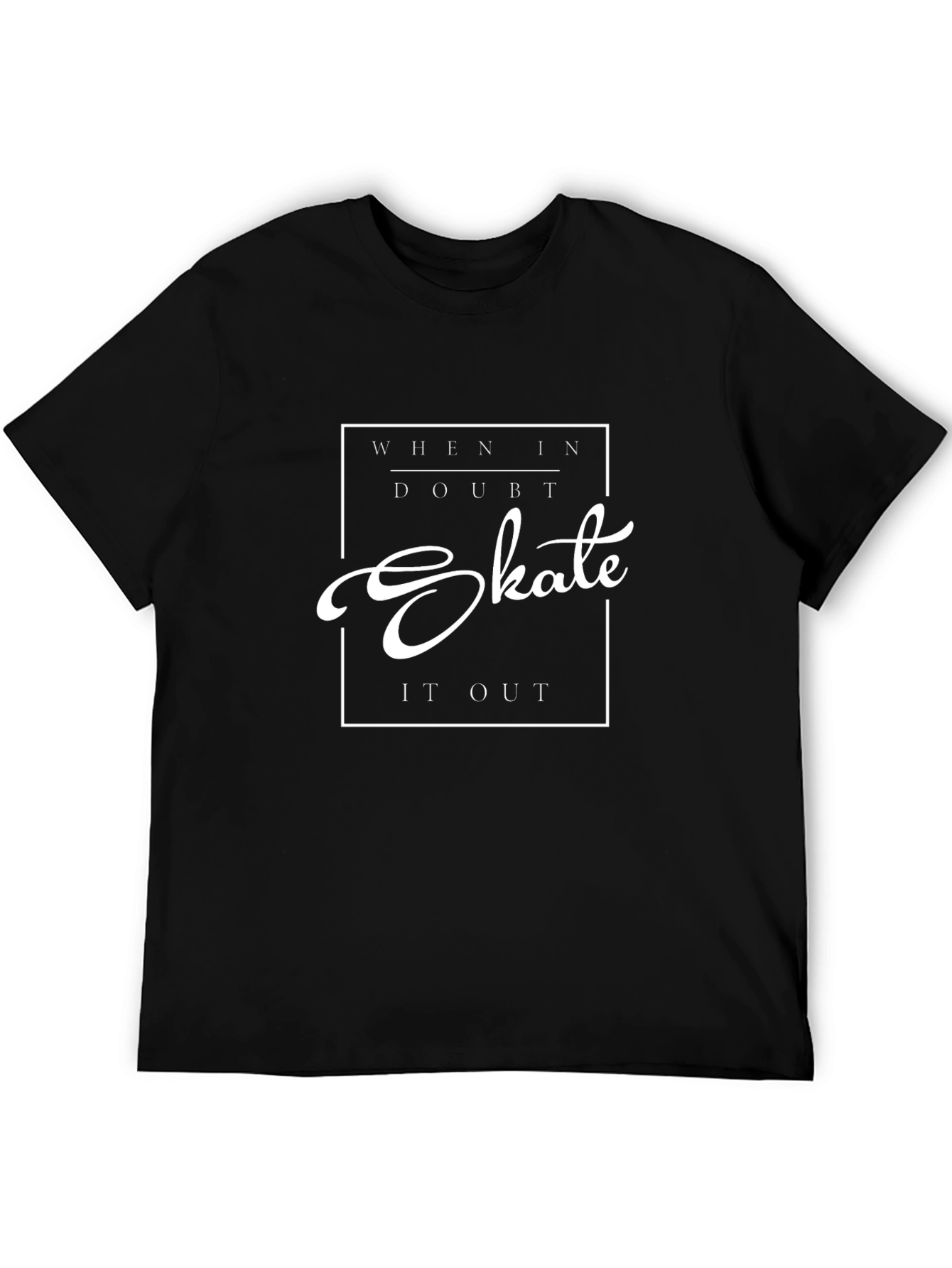 Black Skate It Out Graphic Tee - Black Cotton T-Shirt view 5