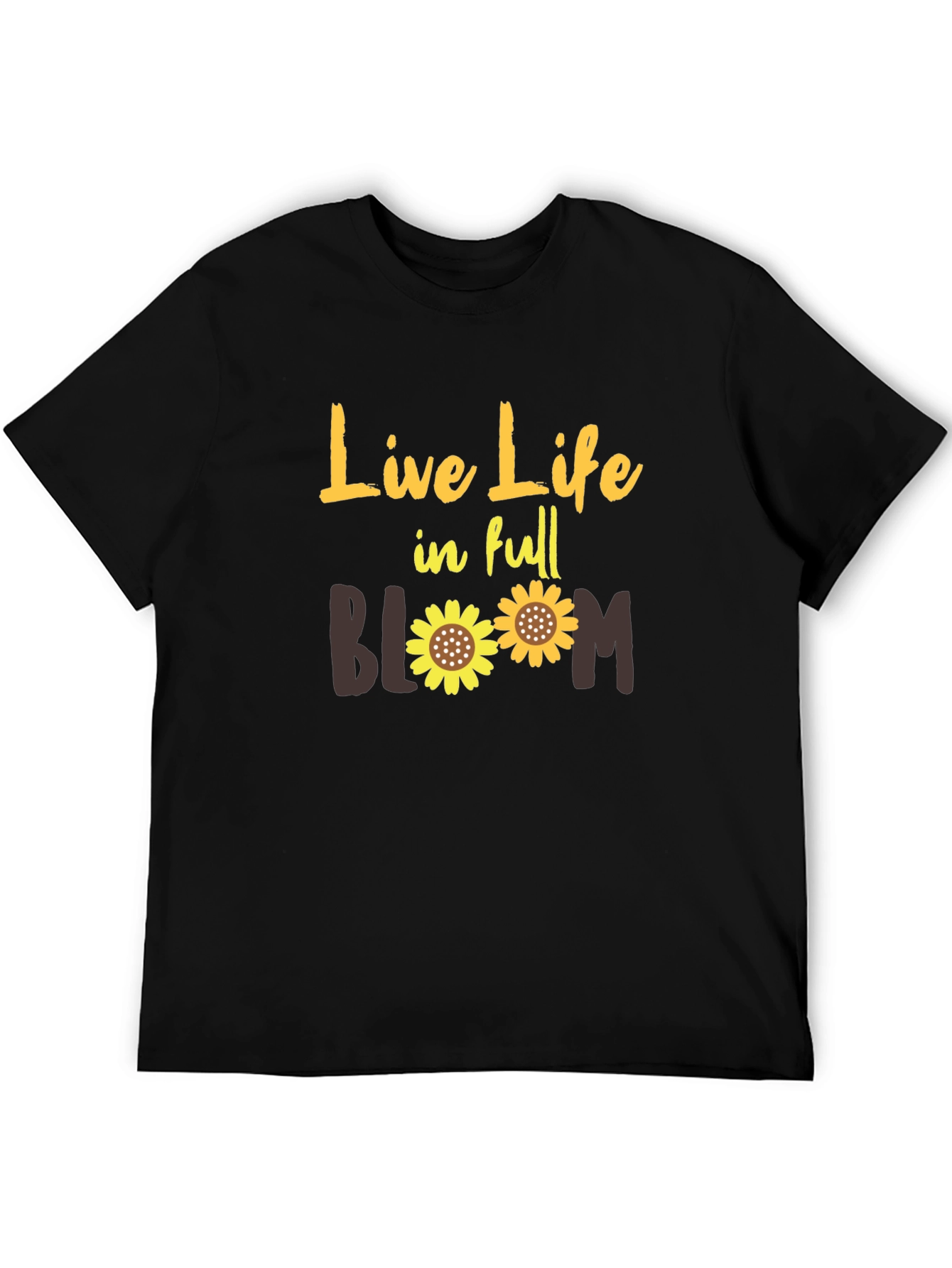 Black Live Life in Full Bloom Graphic T-Shirt view 5