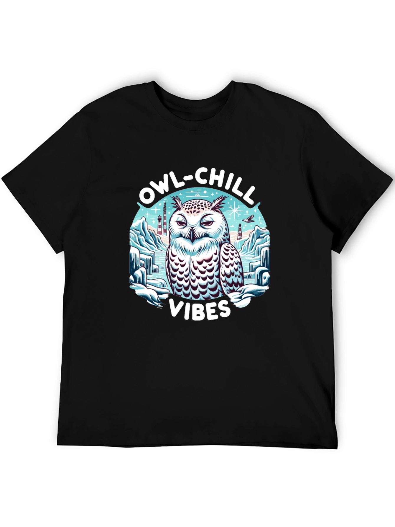 Owl-Chill Vibes Graphic Tee - 5
