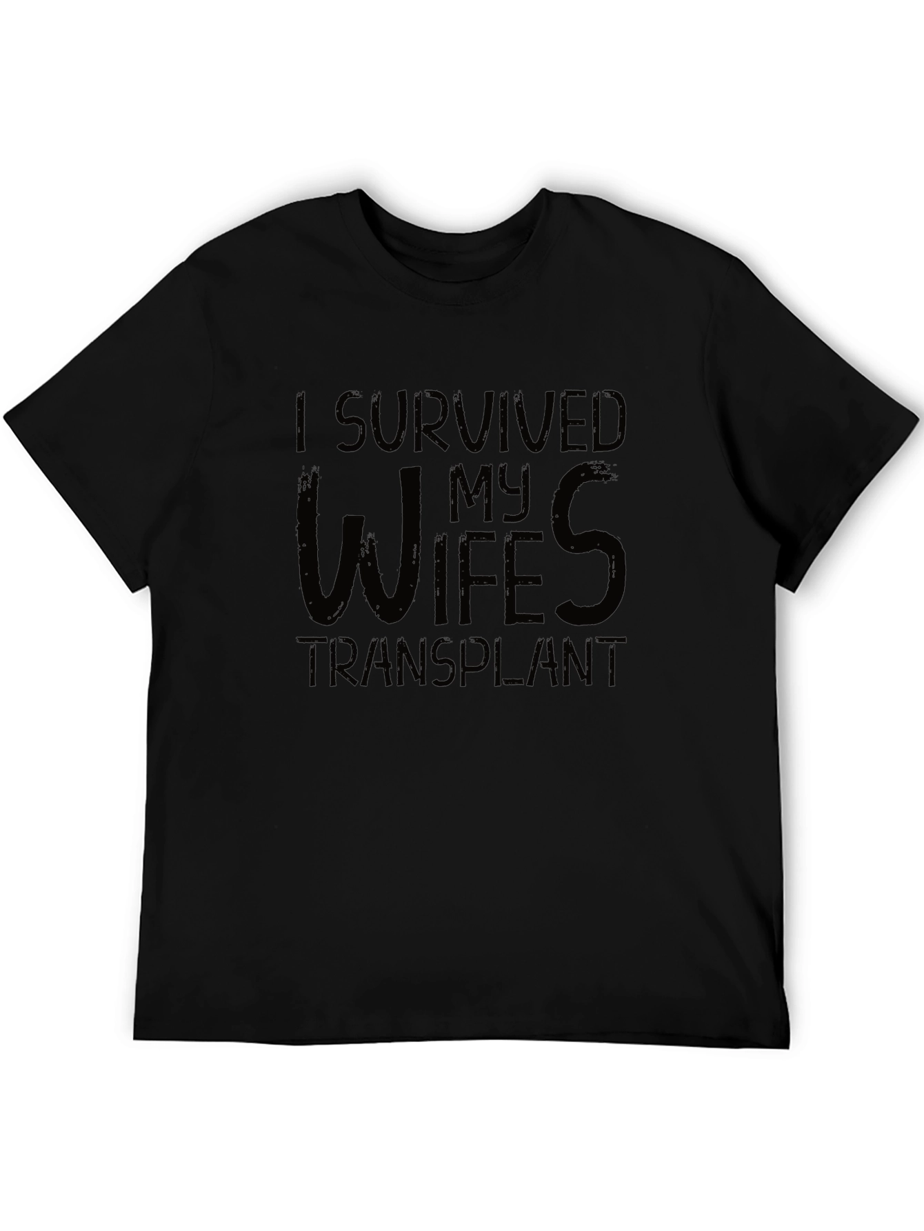 Black I Survived My Wife's Transplant T-Shirt view 5