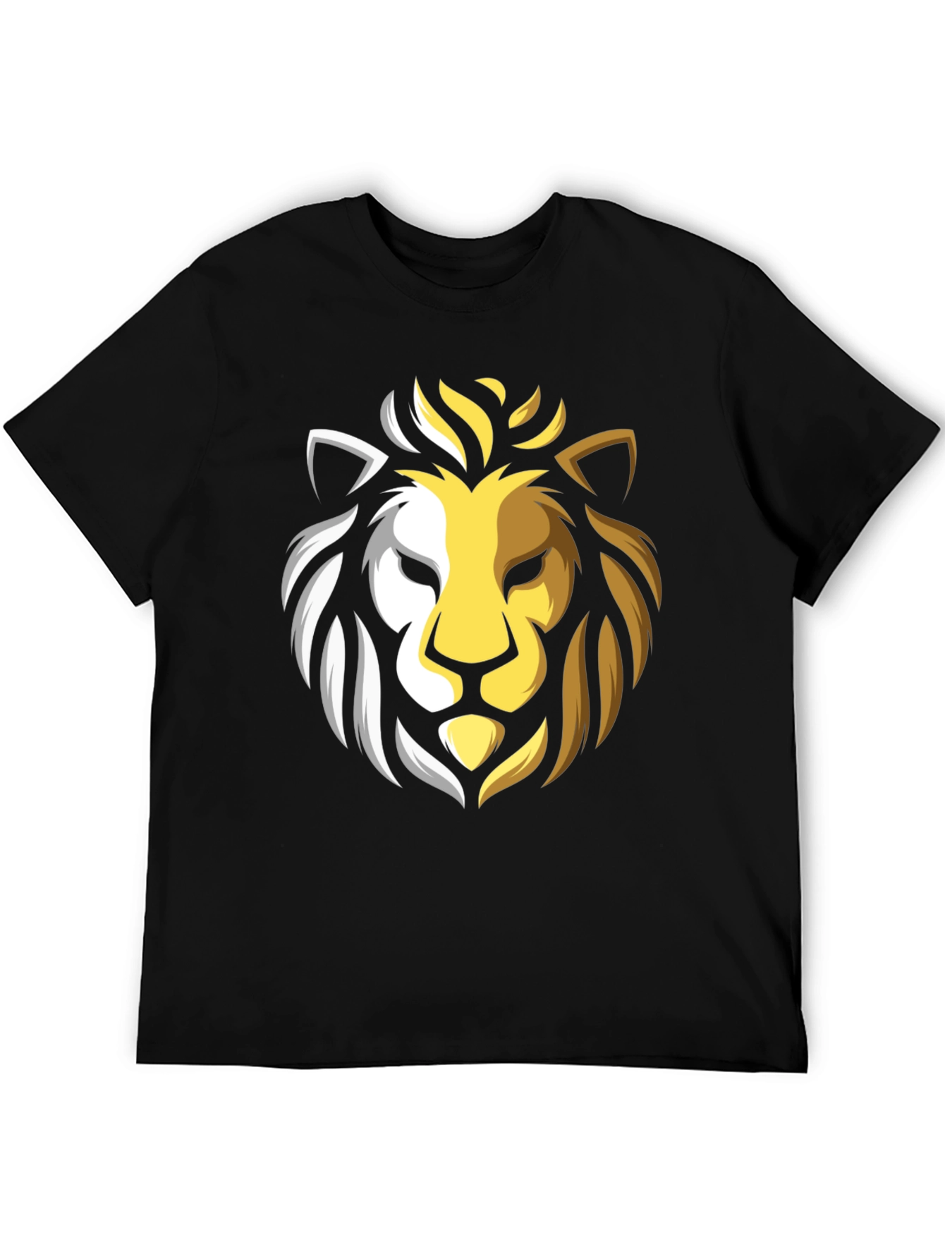Black Lion Graphic Tee - Black Cotton Crew Neck view 5