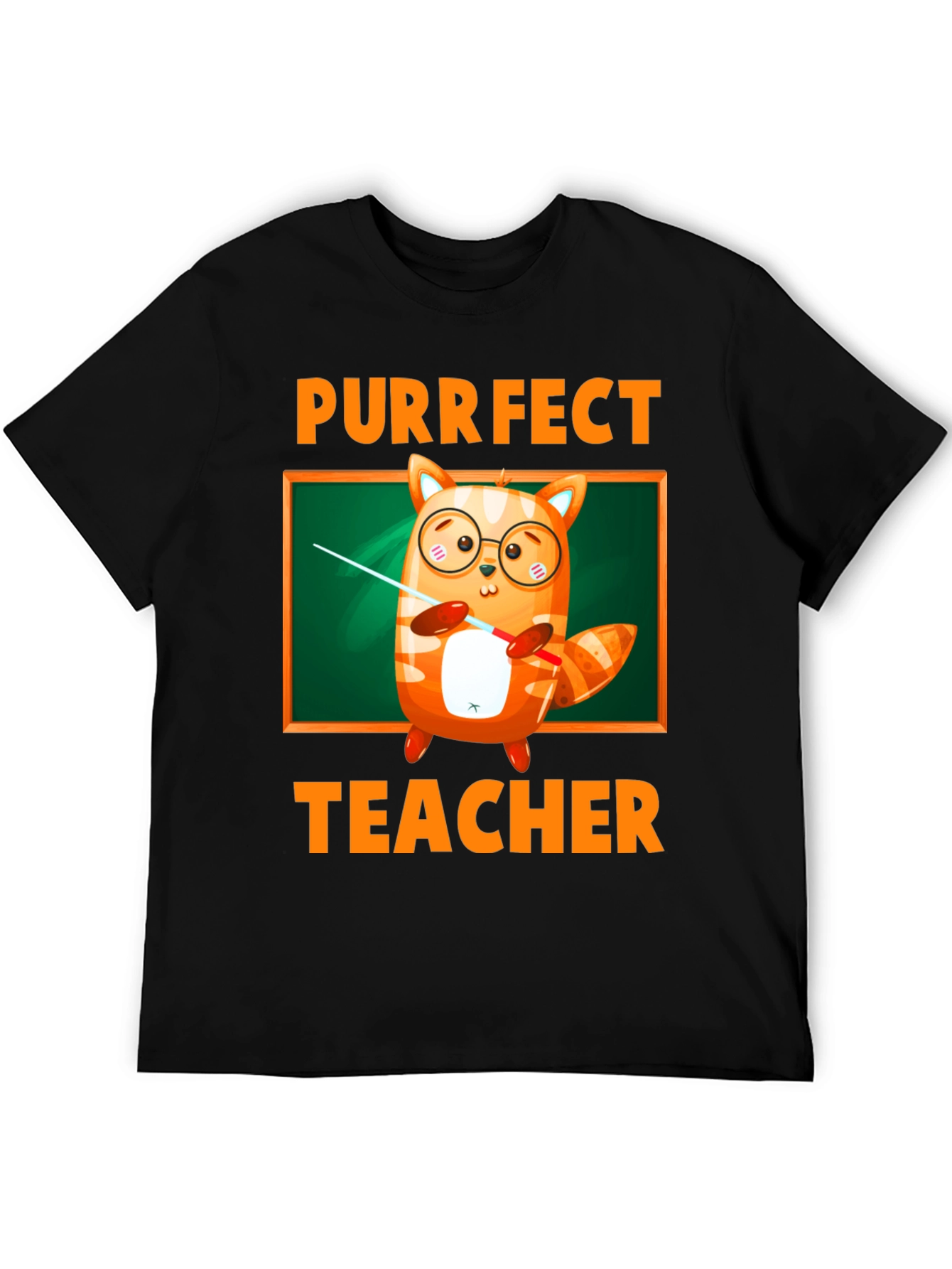 Black Purrfect Teacher T-Shirt view 5