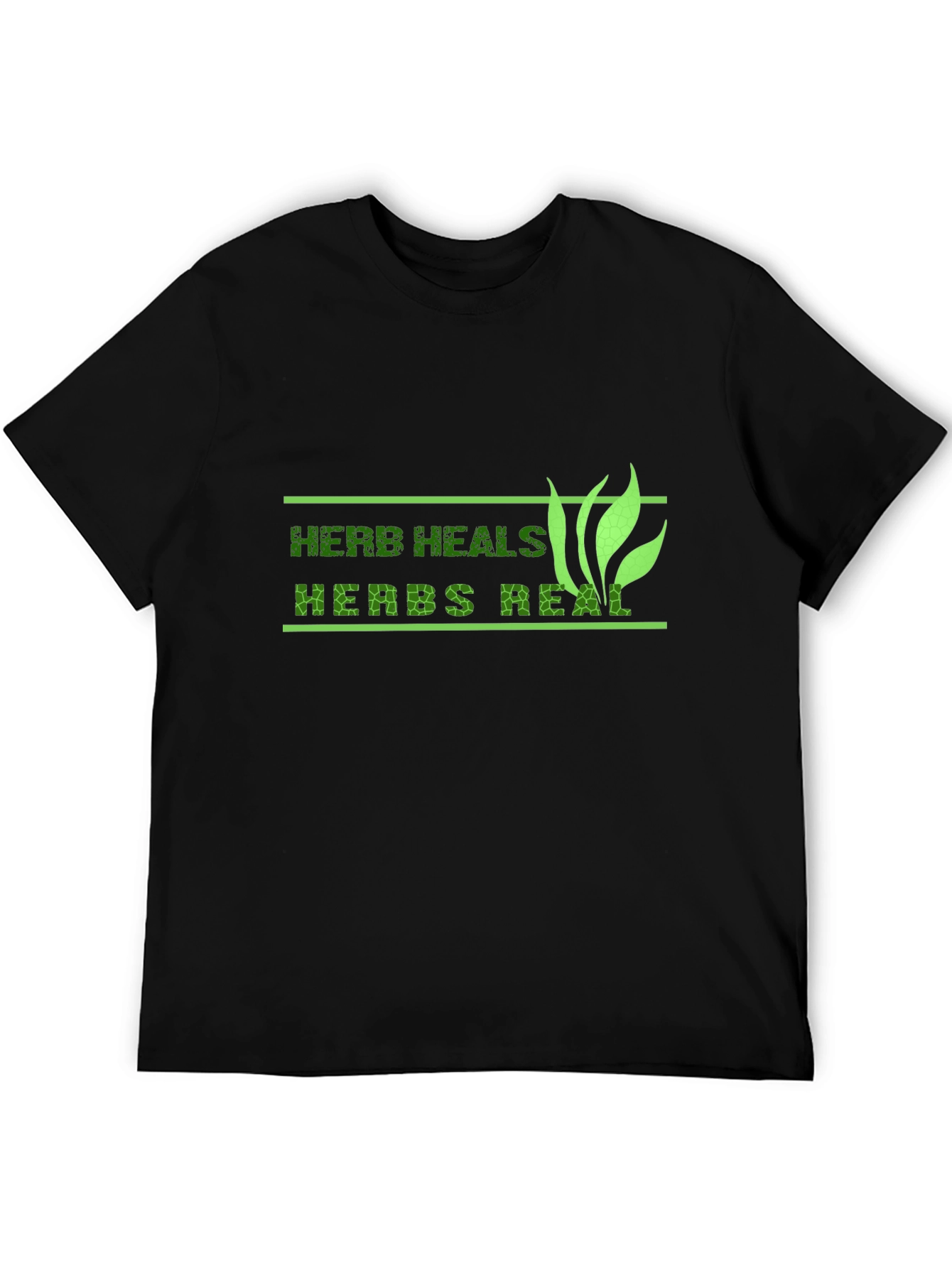 Black Herb Heals Black Graphic Tee view 5