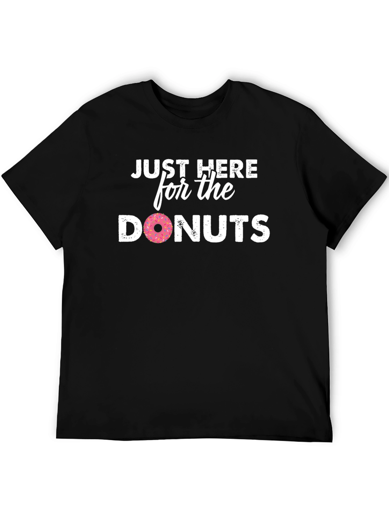Black Just Here For The Donuts T-Shirt view 5