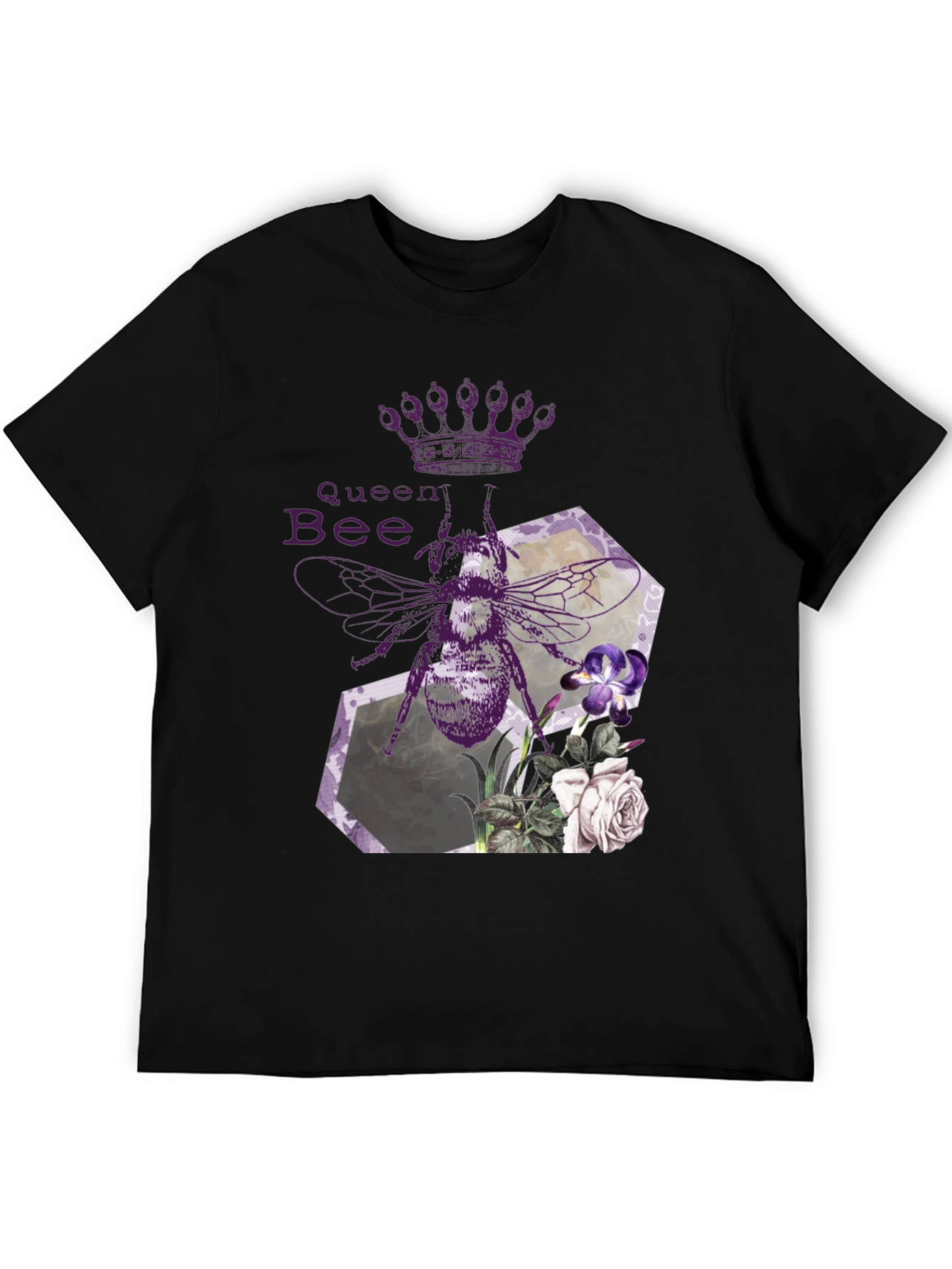 Black Queen Bee Graphic Tee - Stylish Black T-Shirt view 5