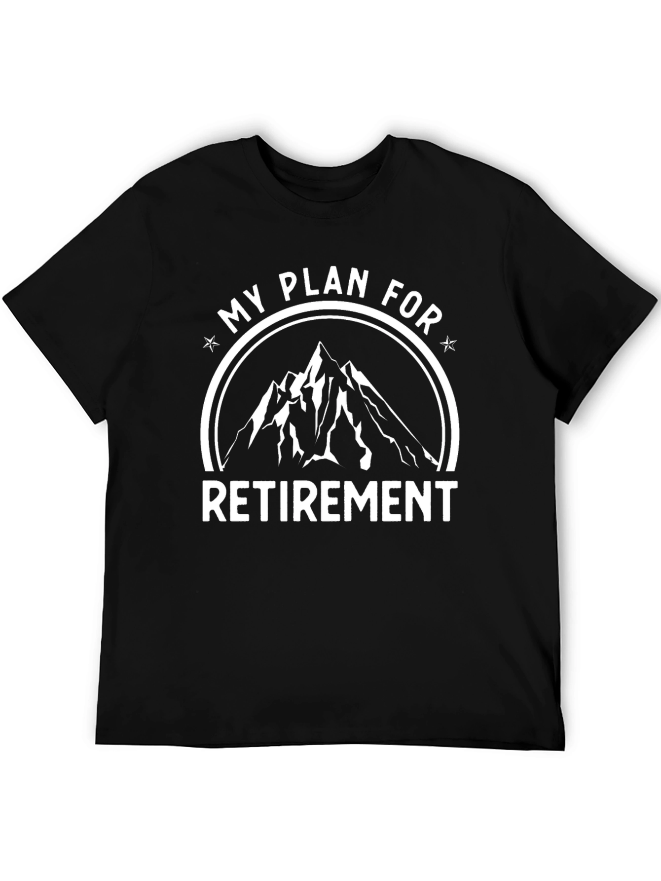 Black My Plan For Retirement Black Mountain Graphic Tee view 5