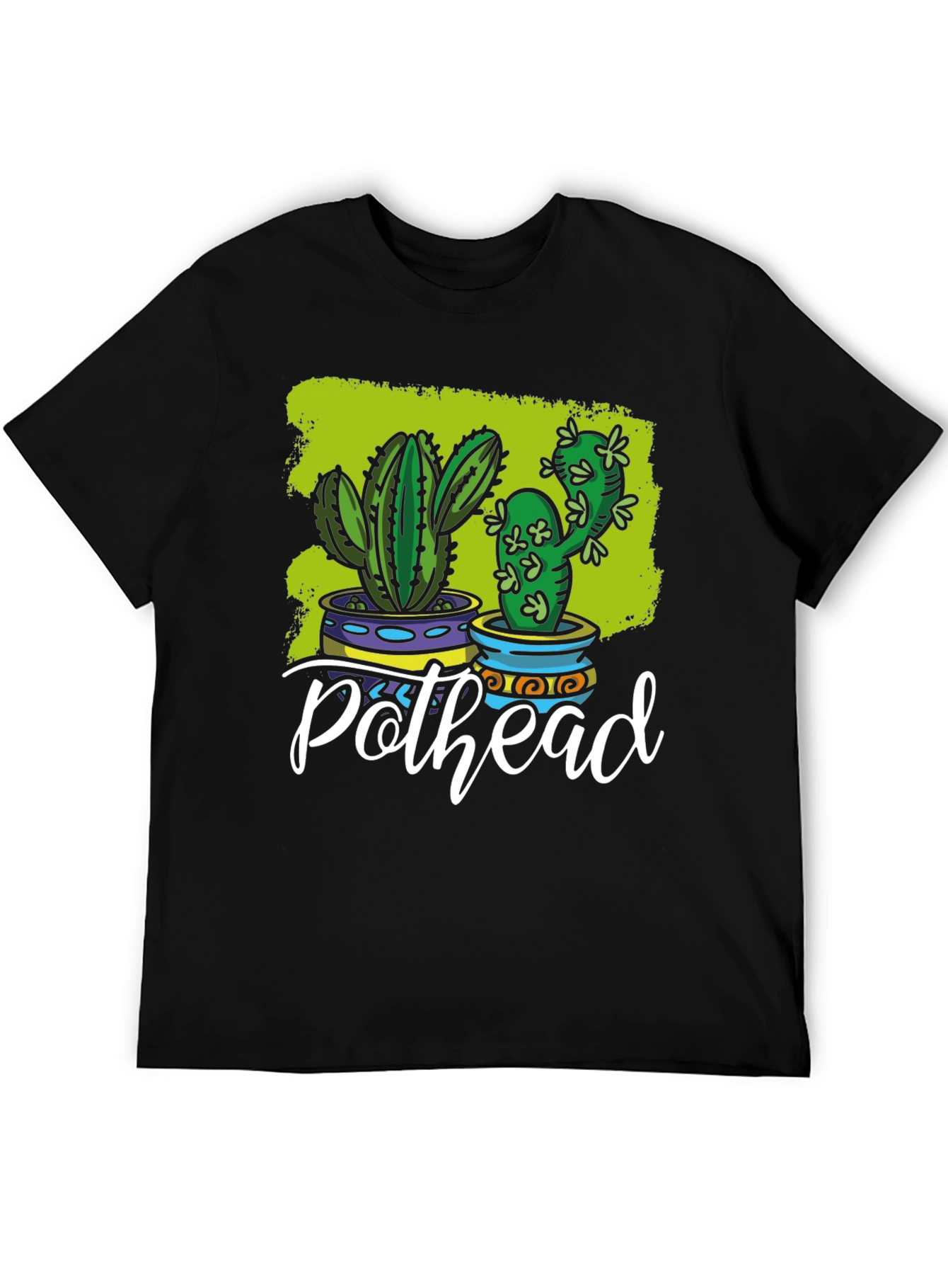 Black Pothead Cactus Graphic T-Shirt view 5