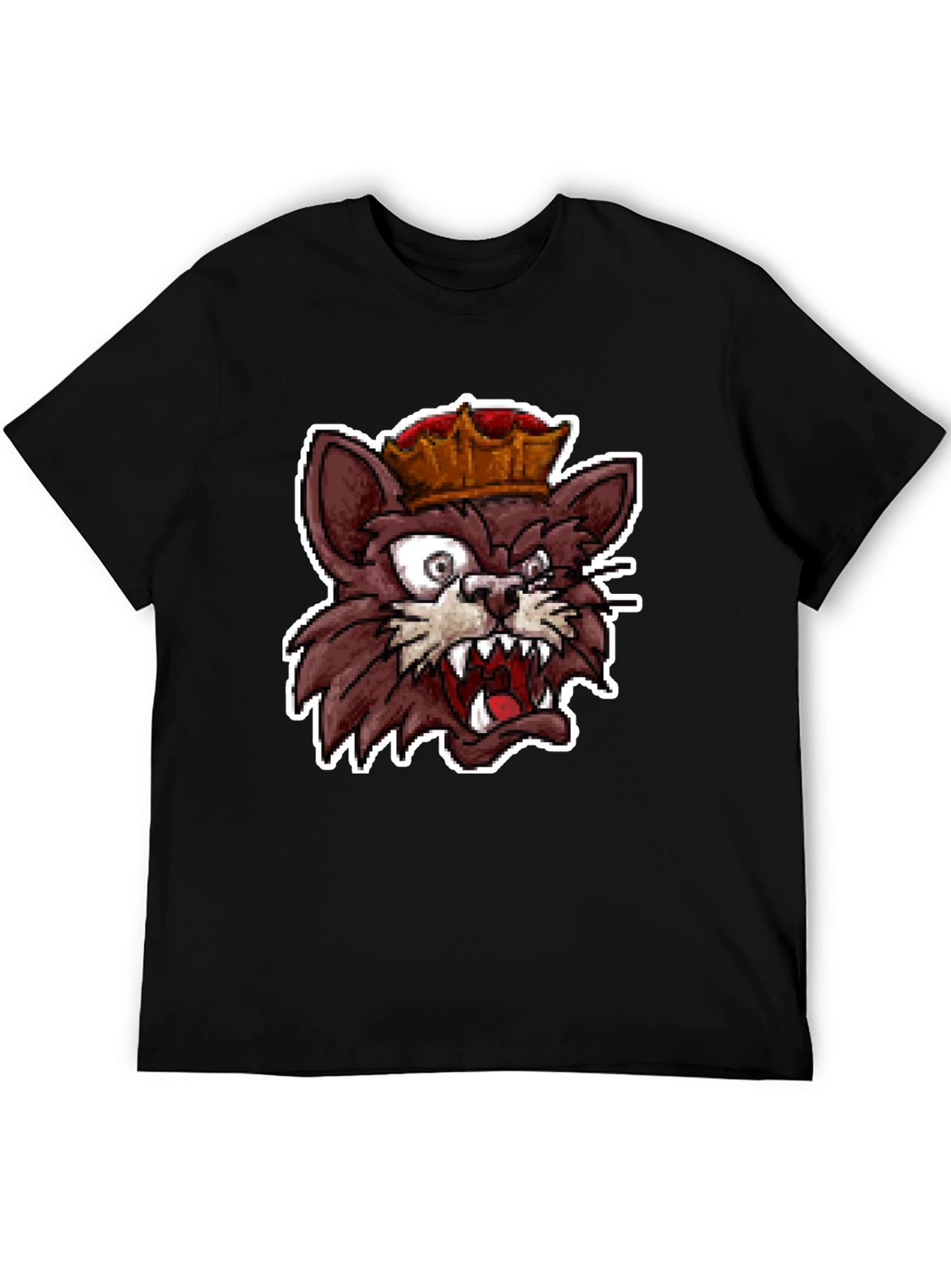 Black King Cat Graphic T-Shirt - Black view 5