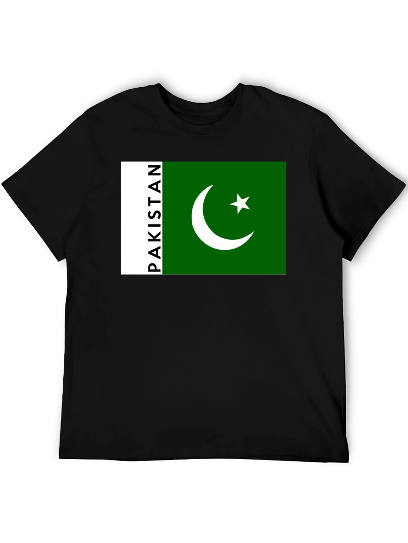 Black Pakistan Flag Graphic Black T-Shirt view 5
