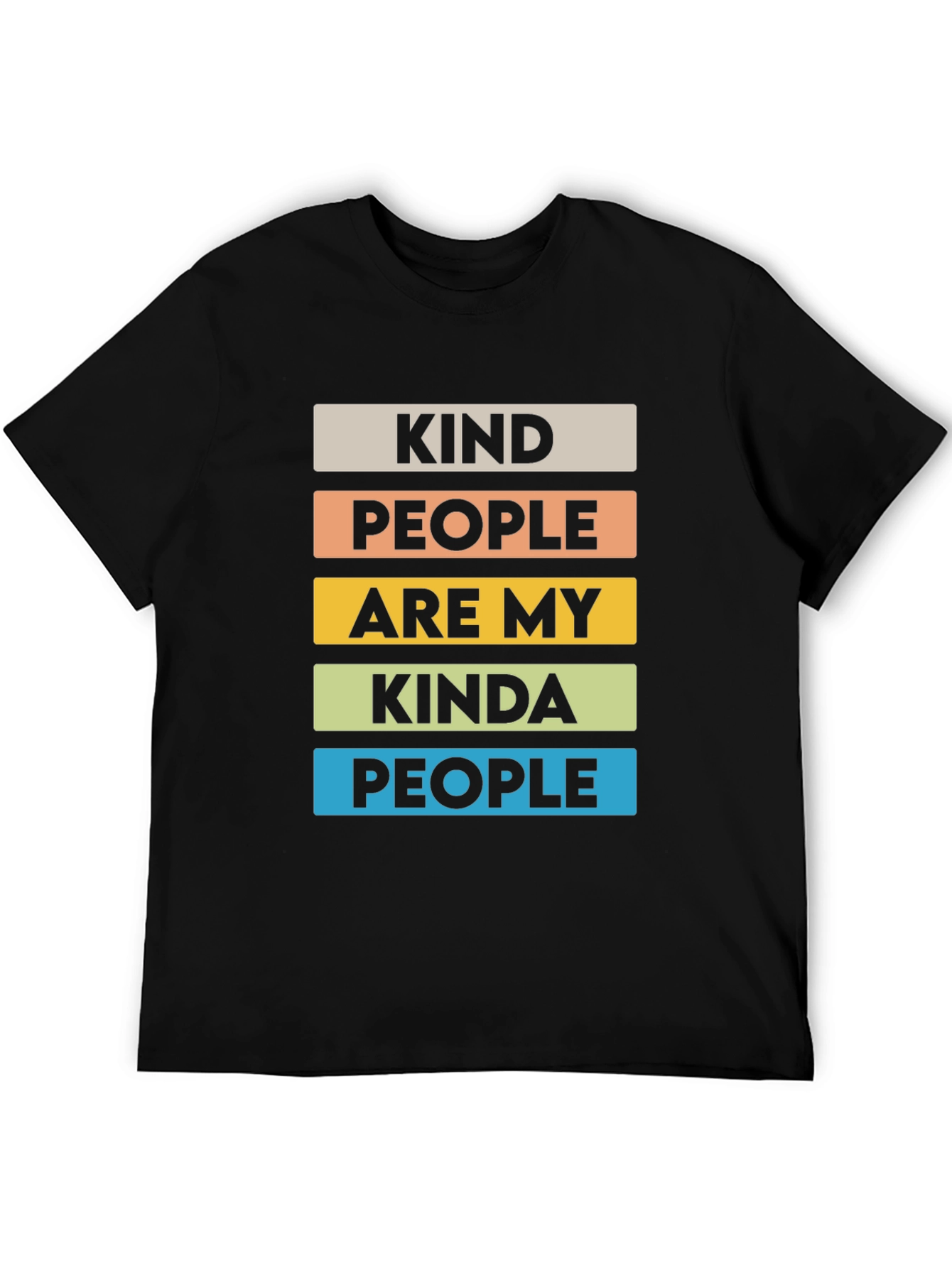Black Kind People Graphic Tee - Positive Vibes T-Shirt view 5