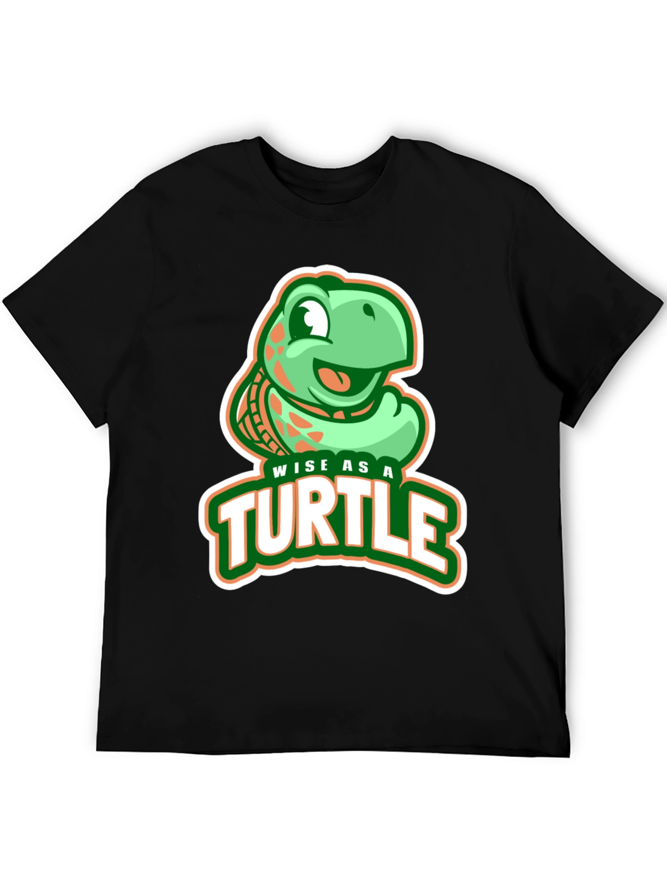 Black Wise as a Turtle Graphic T-Shirt view 5
