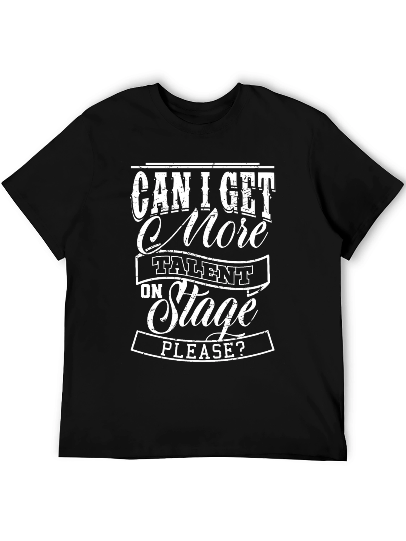 Black Talent on Stage Graphic T-Shirt - Unisex Black Tee view 5
