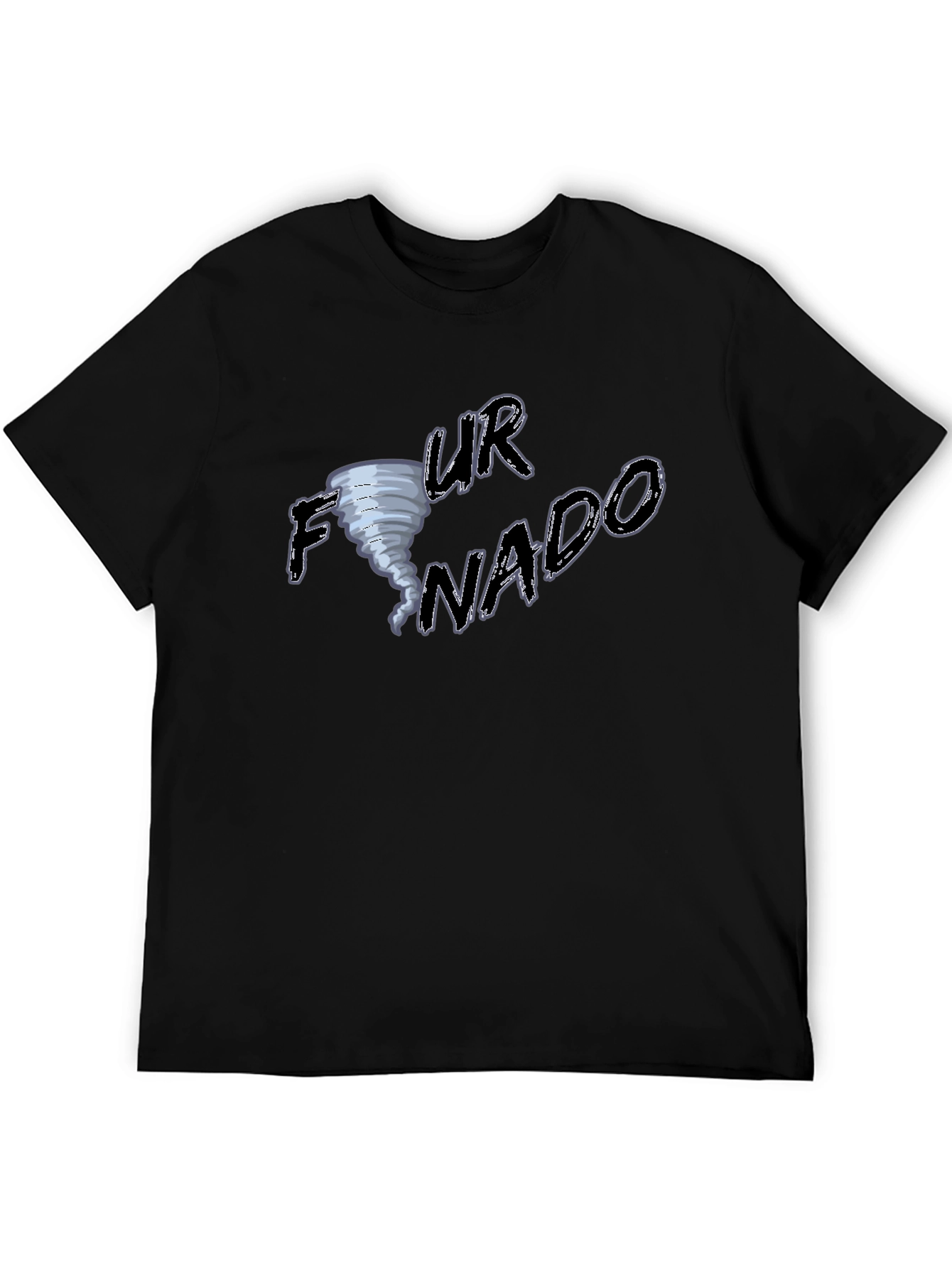 Black Funny Tornado T-Shirt - 'Your Nado'  view 5