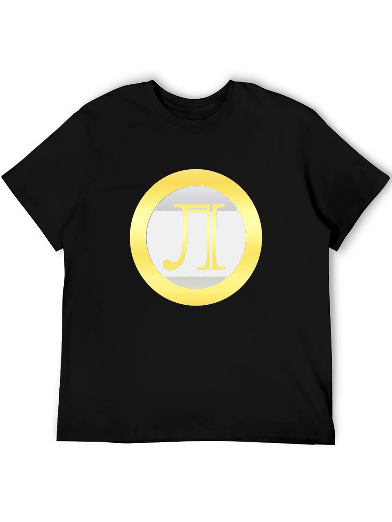 Black Geometric Pi Symbol Graphic Tee view 5