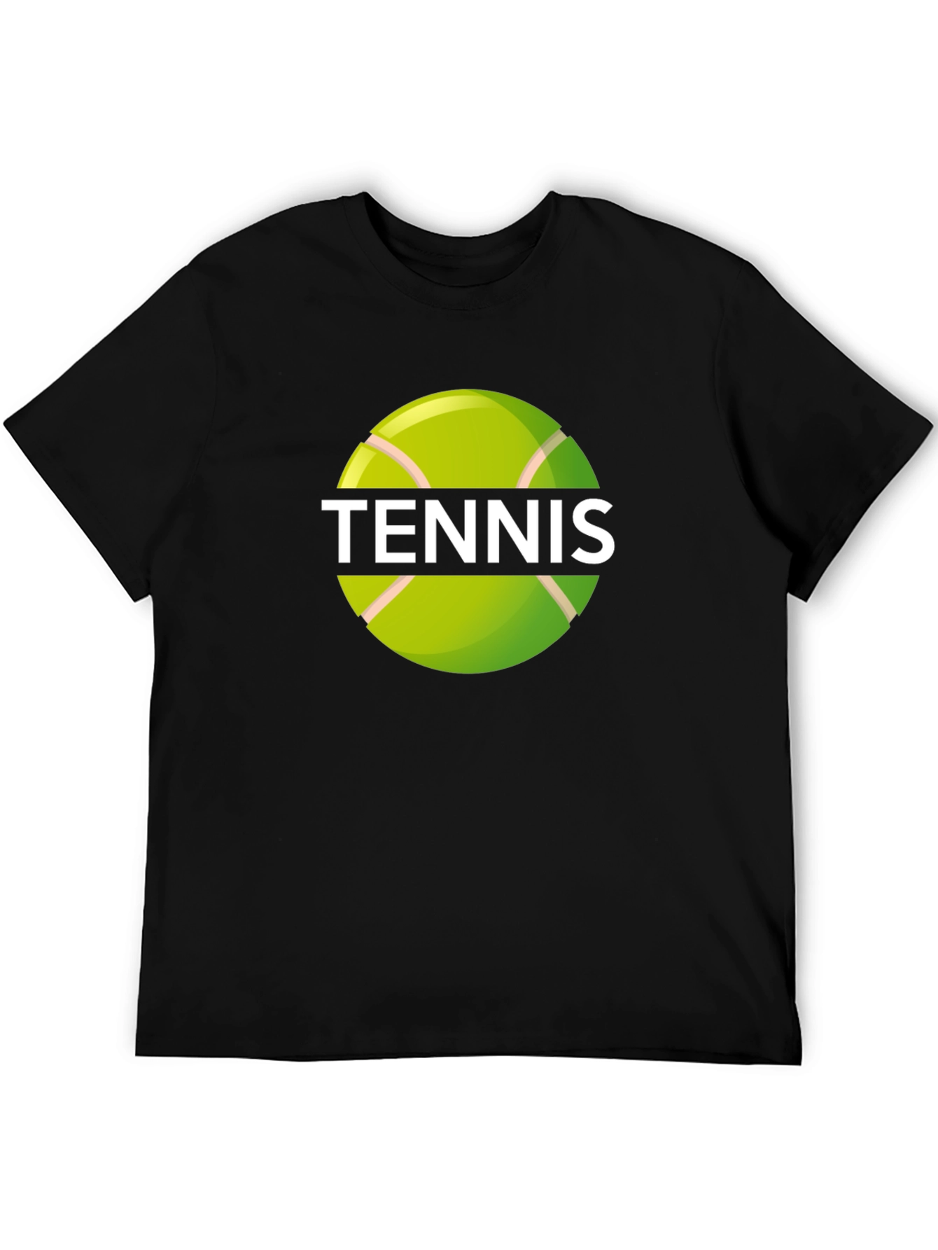 Black Tennis Ball Graphic Black T-Shirt view 5