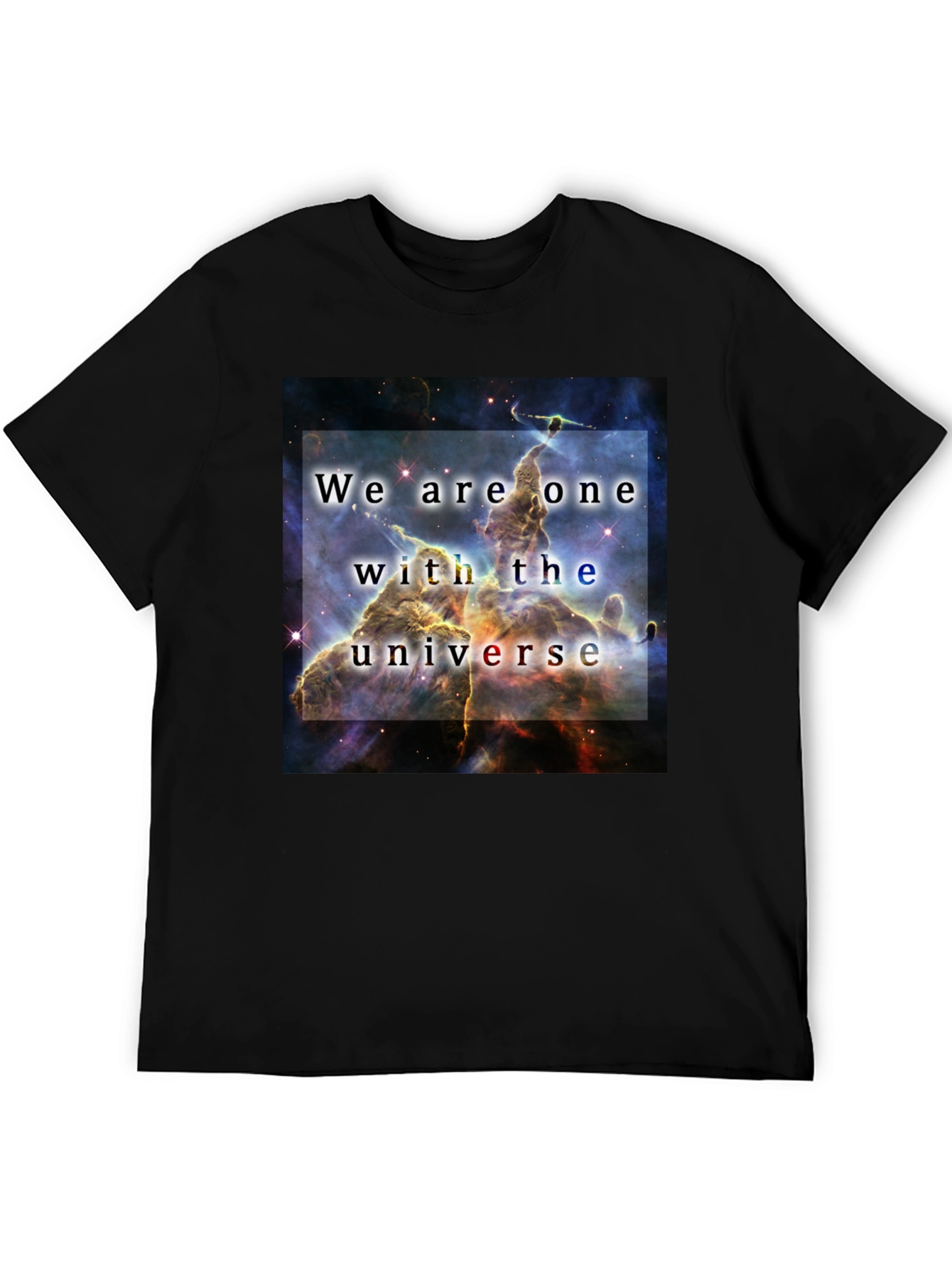 Black We Are One With The Universe Graphic T-Shirt view 5