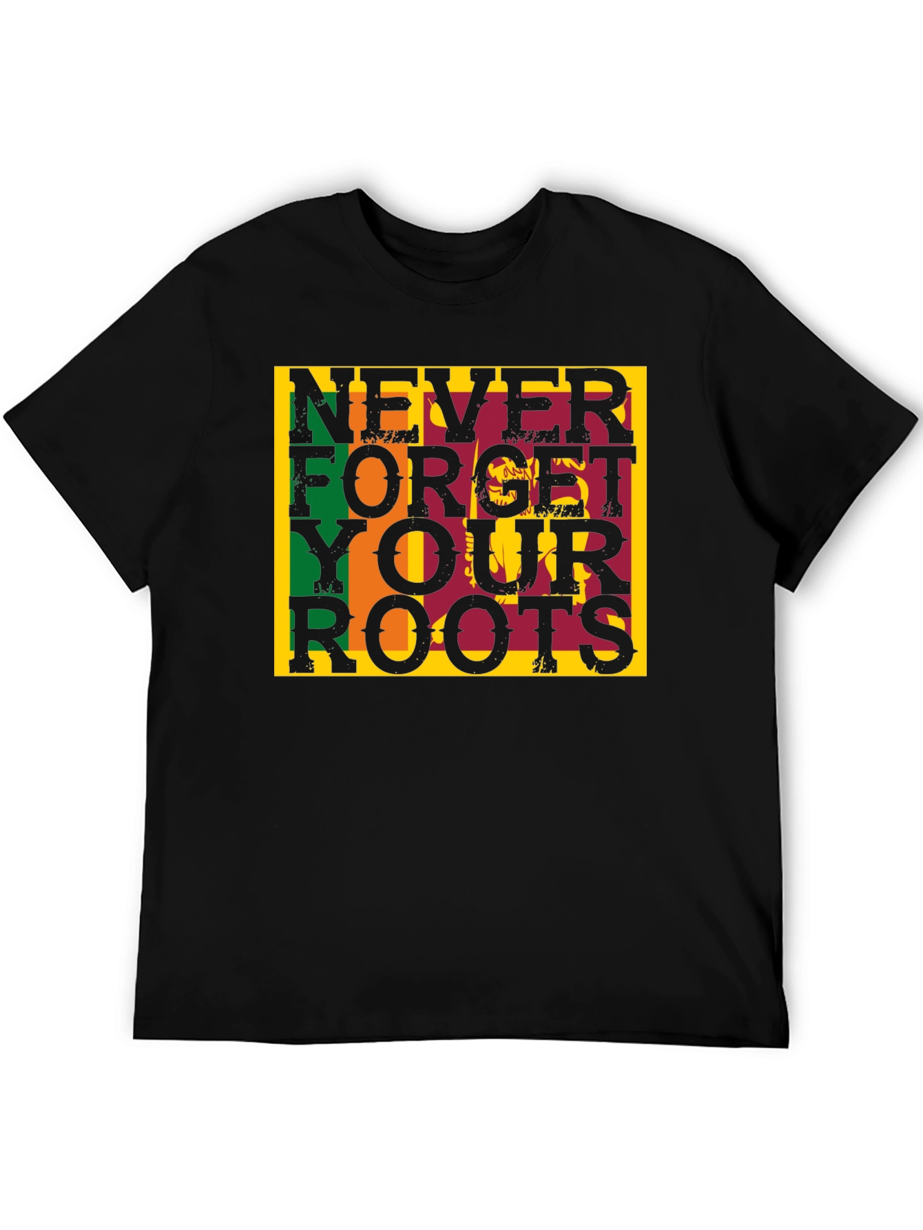 Black Never Forget Your Roots Graphic Tee view 5