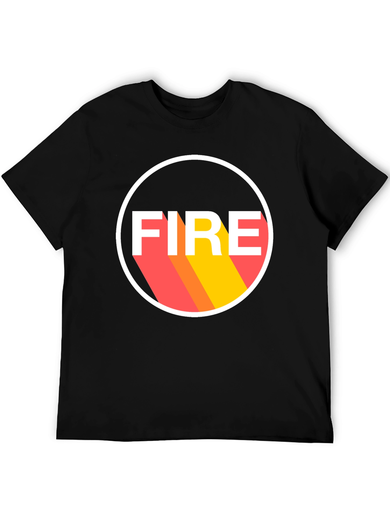 Black FIRE Graphic Tee - Bold Statement Shirt view 5