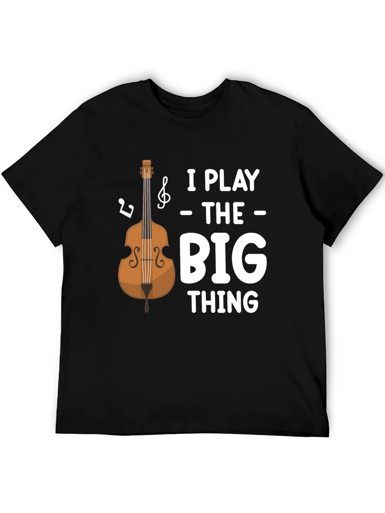 Black I Play the Big Thing T-Shirt - Bass Guitar Tee view 5