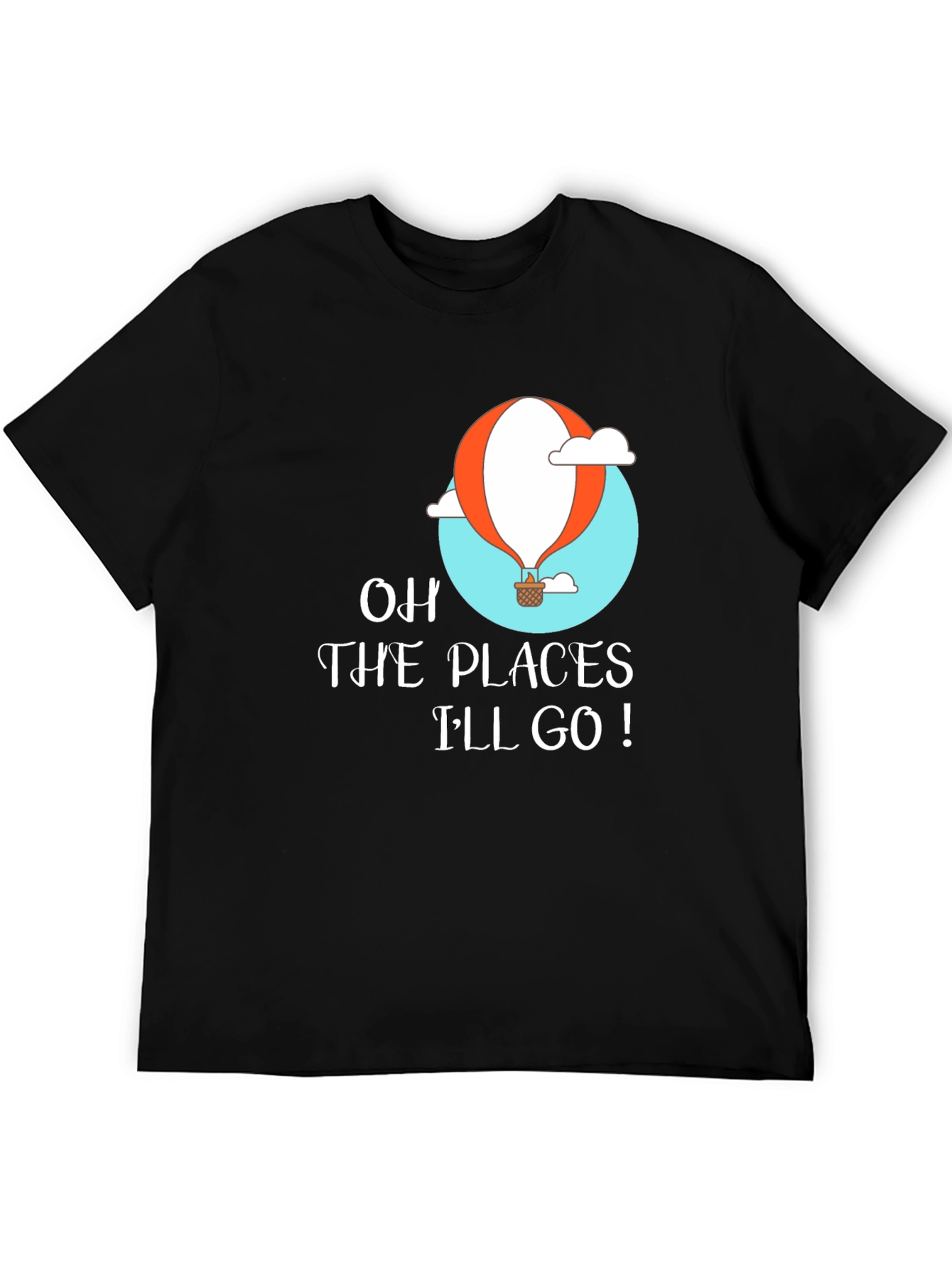 Black Oh The Places I'll Go T-Shirt, Travel Tee view 5
