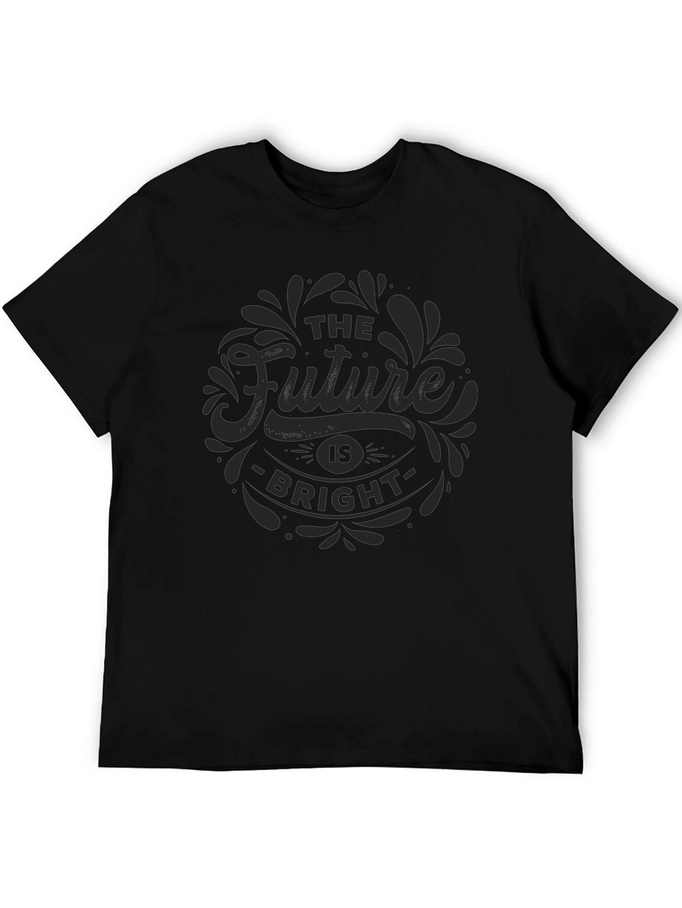 Black The Future is Bright Graphic Tee - Black view 5