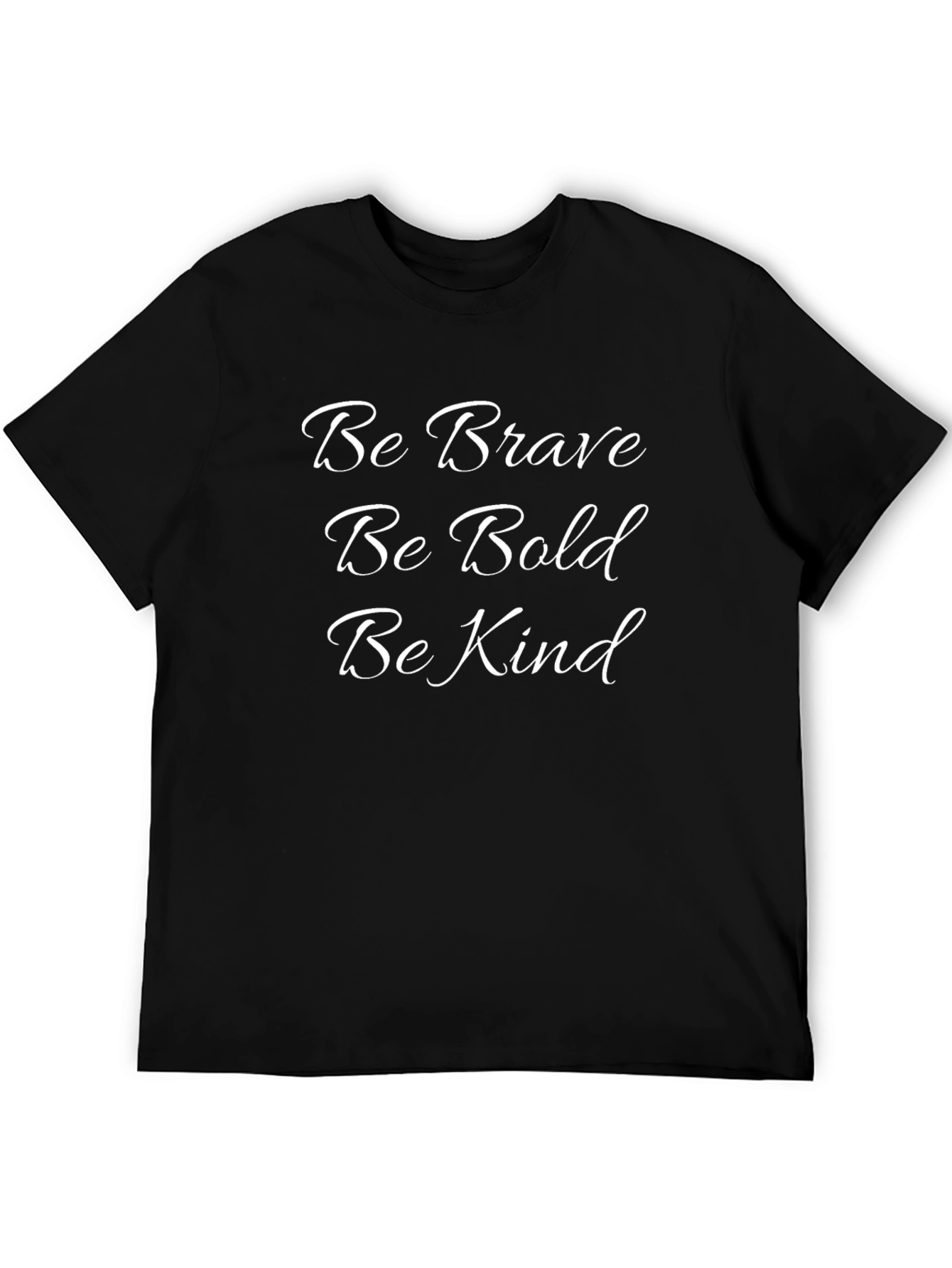 Black Be Brave Bold Kind Graphic Tee - Soft Black Shirt view 5