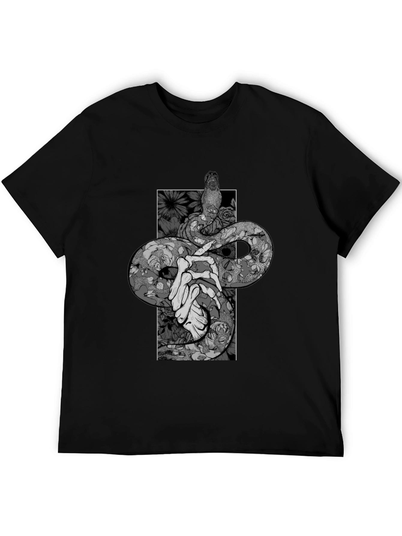 Black Snake & Bones Graphic Black T-Shirt view 5