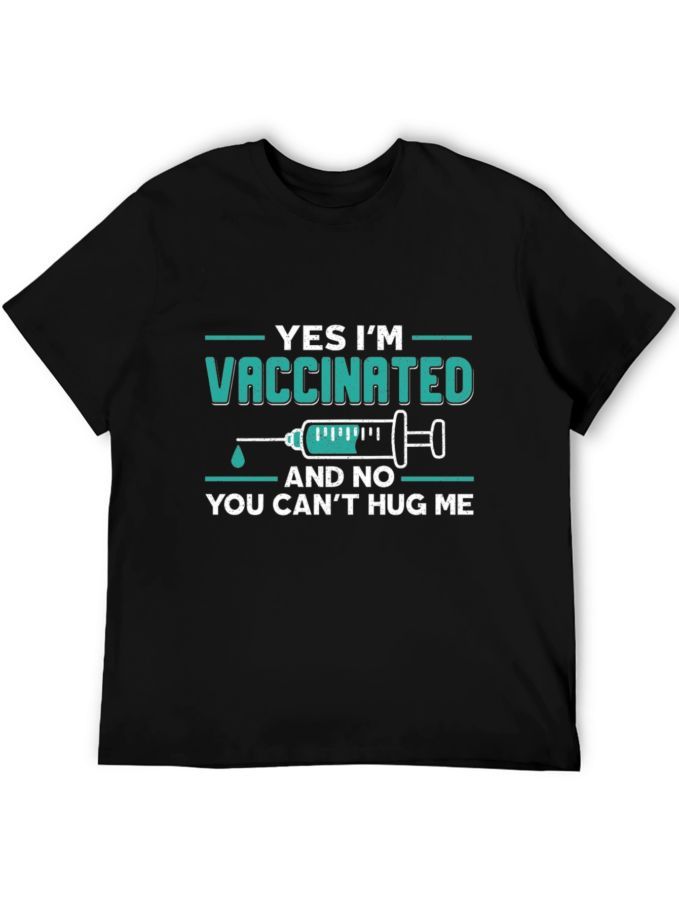 Black Yes I'm Vaccinated T-Shirt view 5