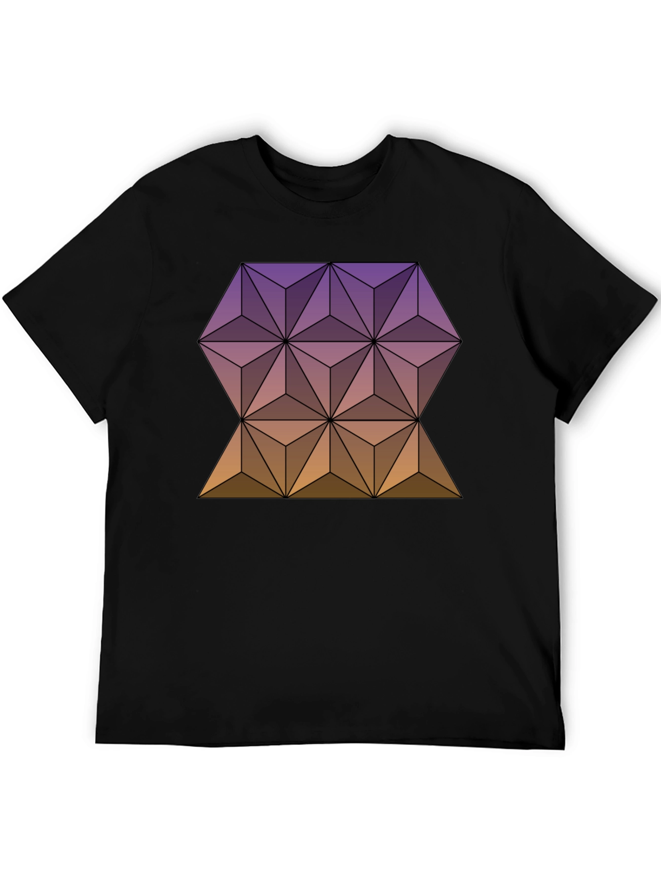 Black Geometric T-Shirt - Epcot Inspired Design view 5