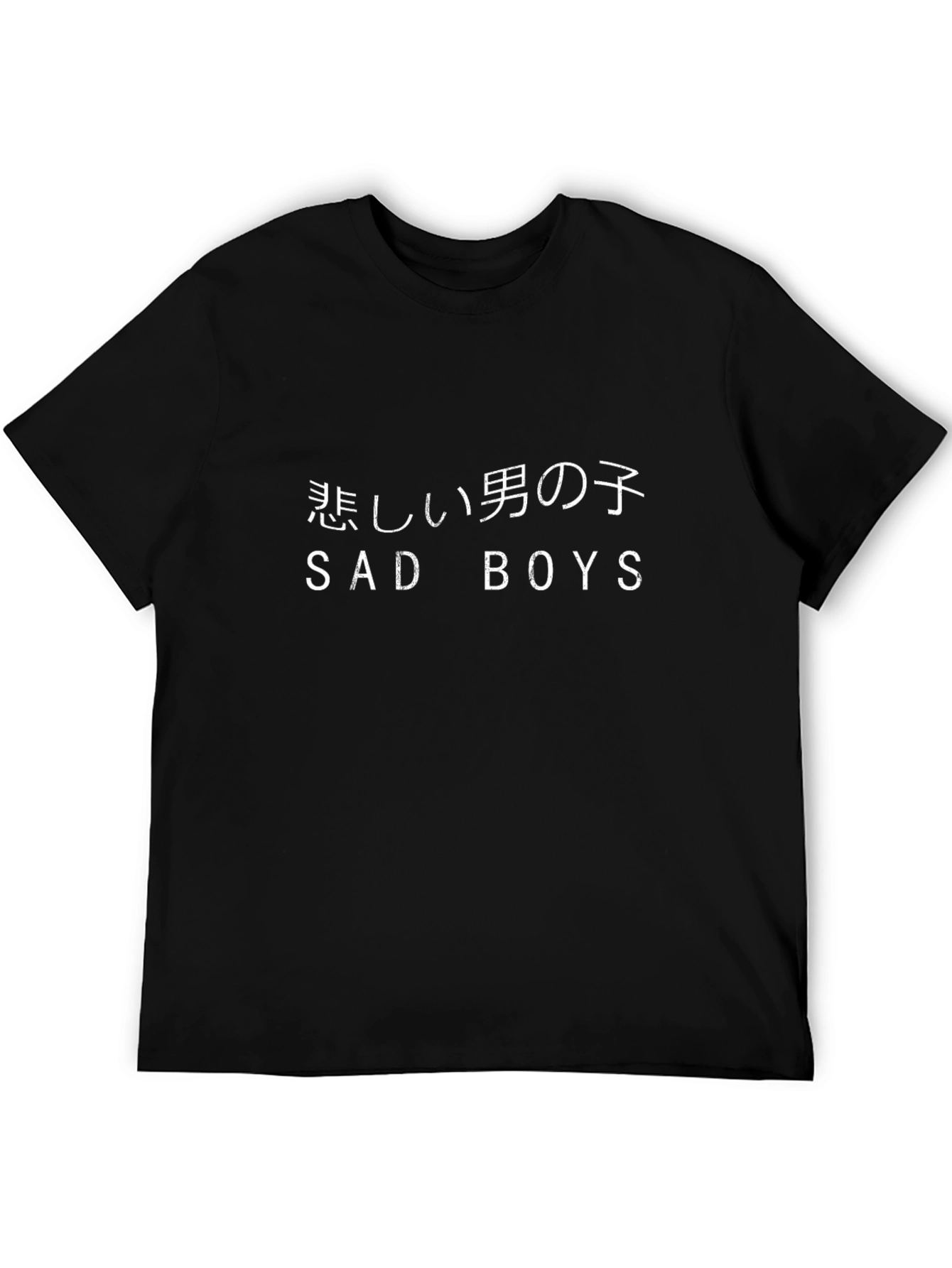 Black Sad Boys Graphic Tee - Black Casual T-Shirt view 5