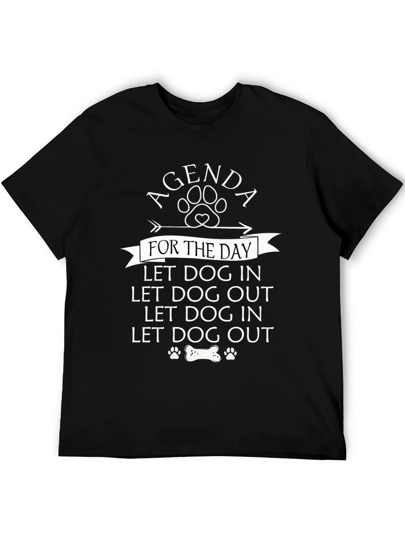 Agenda Dog In Out T-Shirt Funny Dog Lover Tee - 5