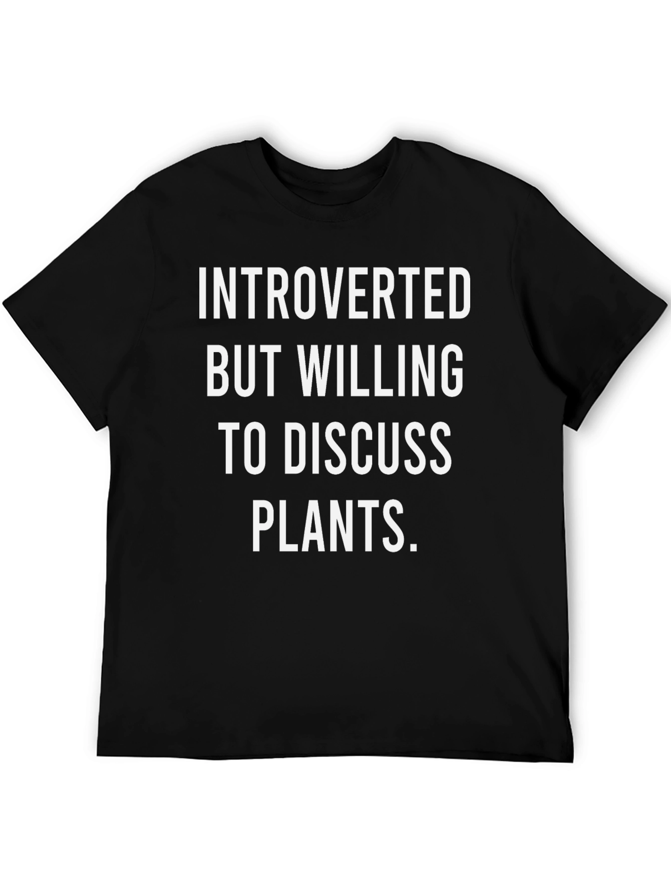 Black Introverted Plants Graphic Tee view 5