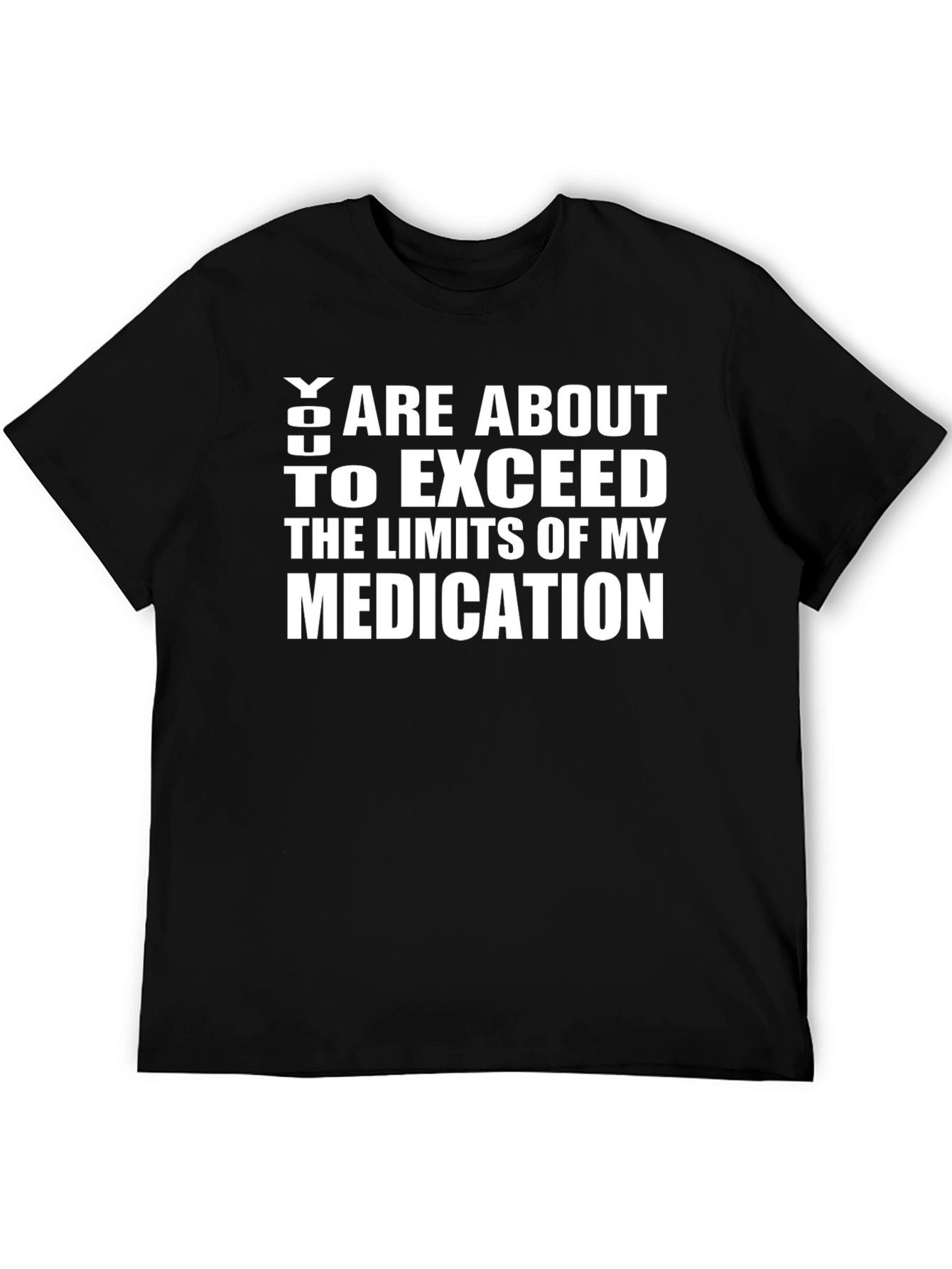Black Funny Medication Limits Graphic T-Shirt view 5