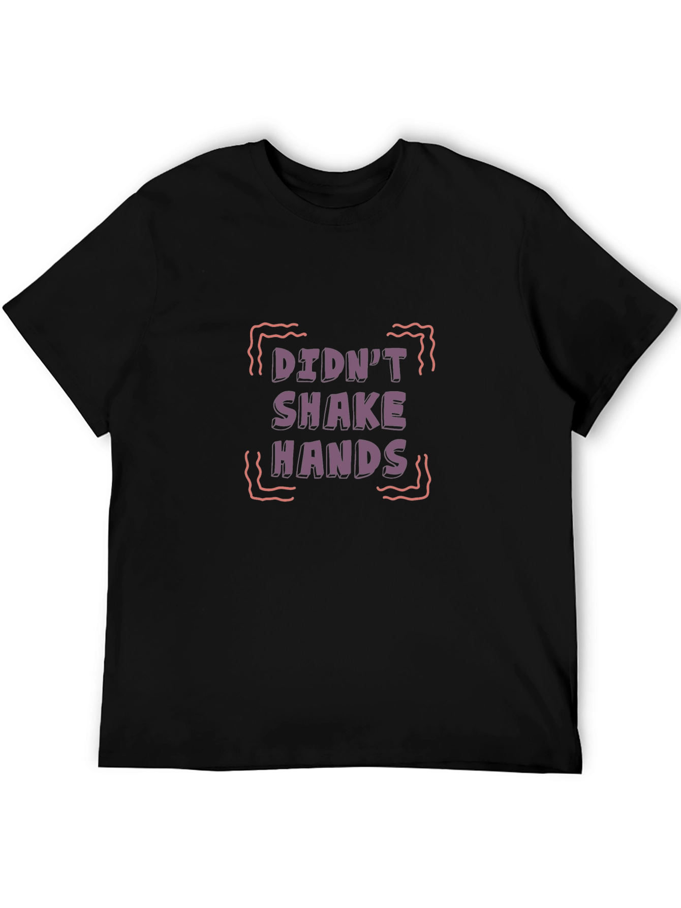 Black Didn't Shake Hands Graphic Tee - Black T-Shirt view 5