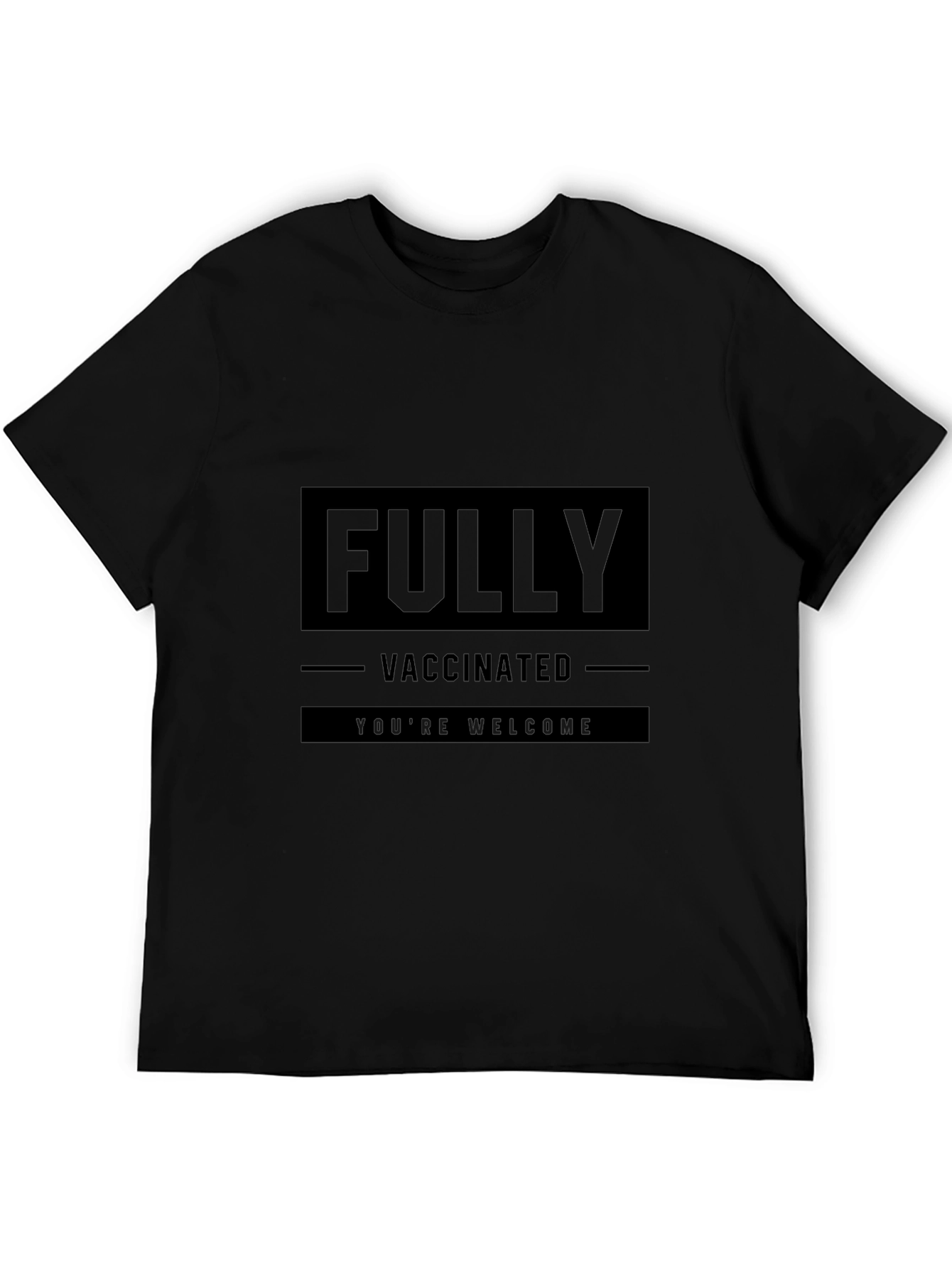 Black Fully Vaccinated Graphic Tee - Black view 5